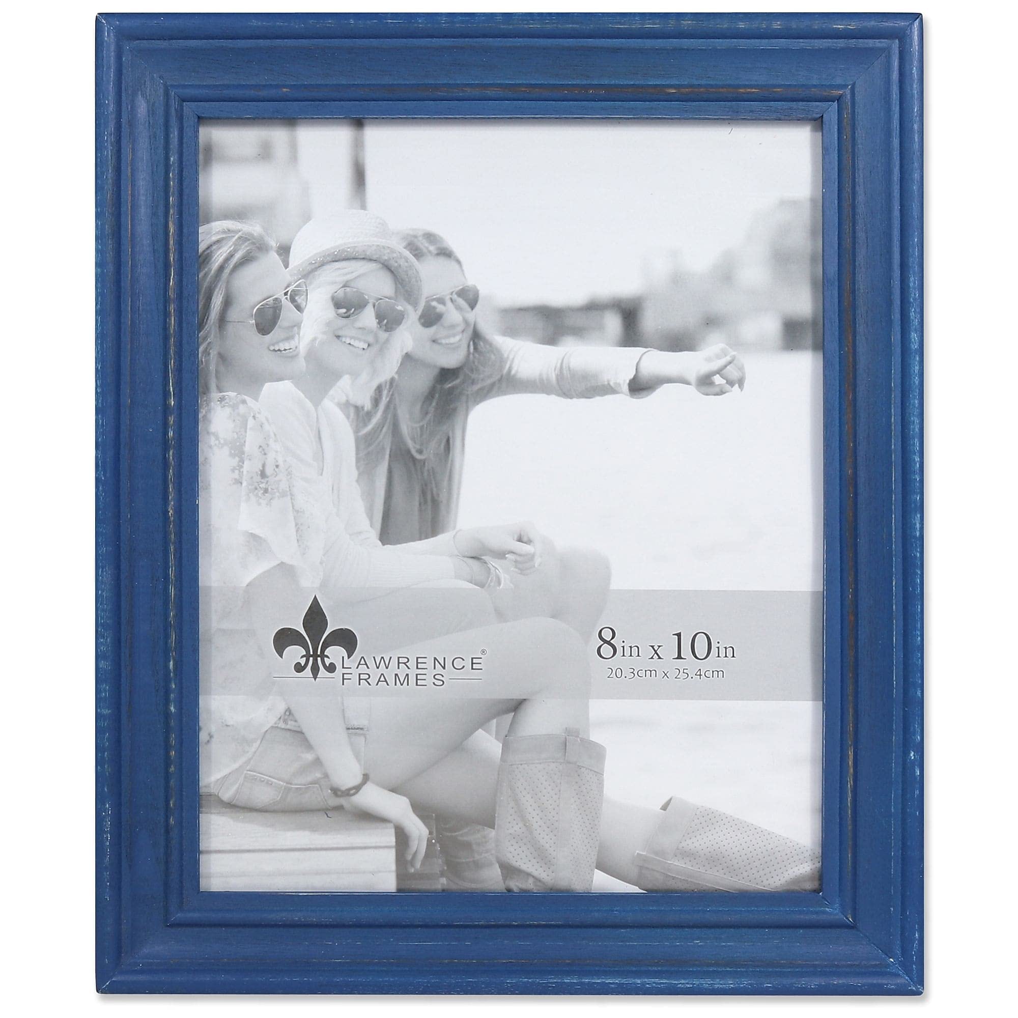 Lawrence Frames 8W x 10-Inch H Durham Weathered Navy Blue Wood Picture Frame (746680)