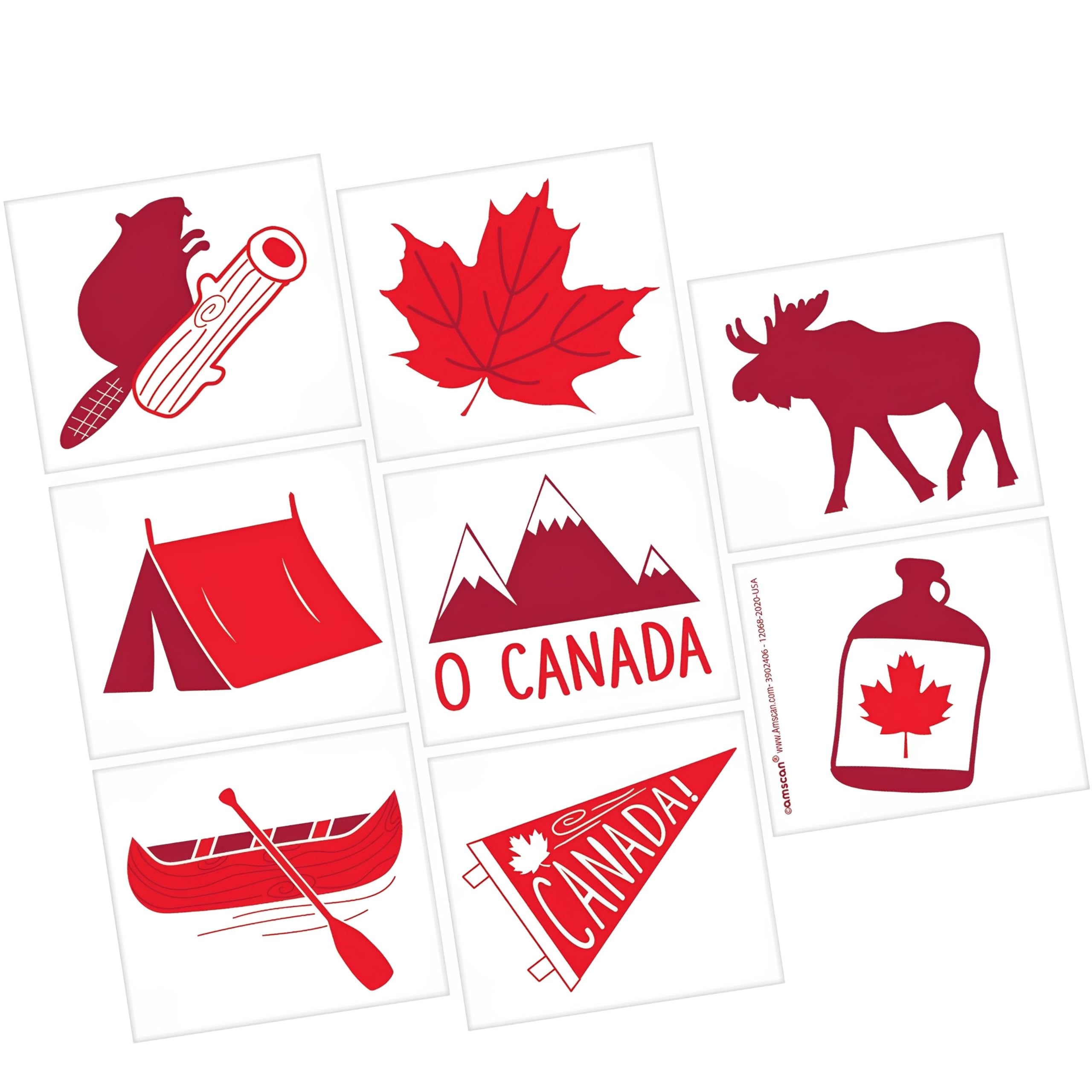 Canadian Pride Tattoo - 8 Count - Commemorate Patriotic Events In Style, Ideal For Canada Day Celebrations