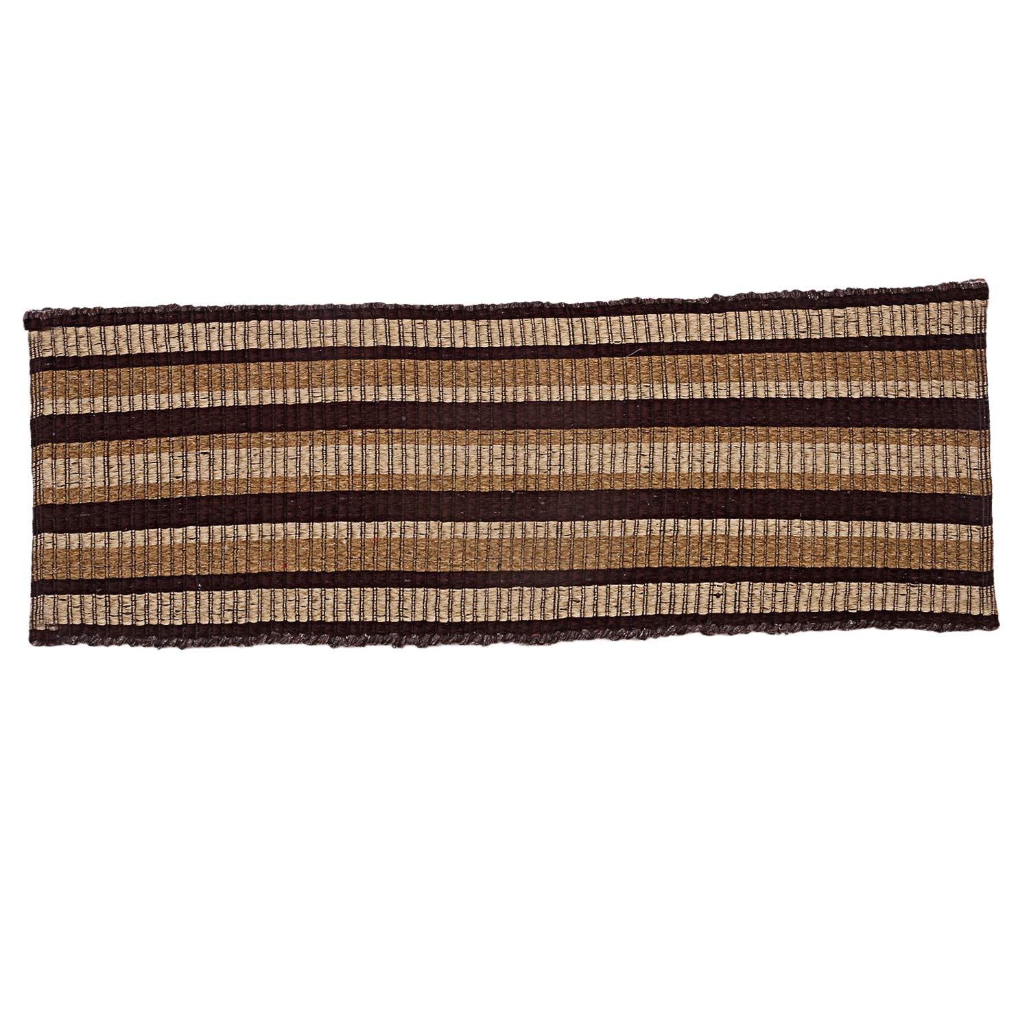 Kuber Industries Cotton Bed Side Runner/Pooja Mat 20''X56'' (Brown) -Ctltc011329