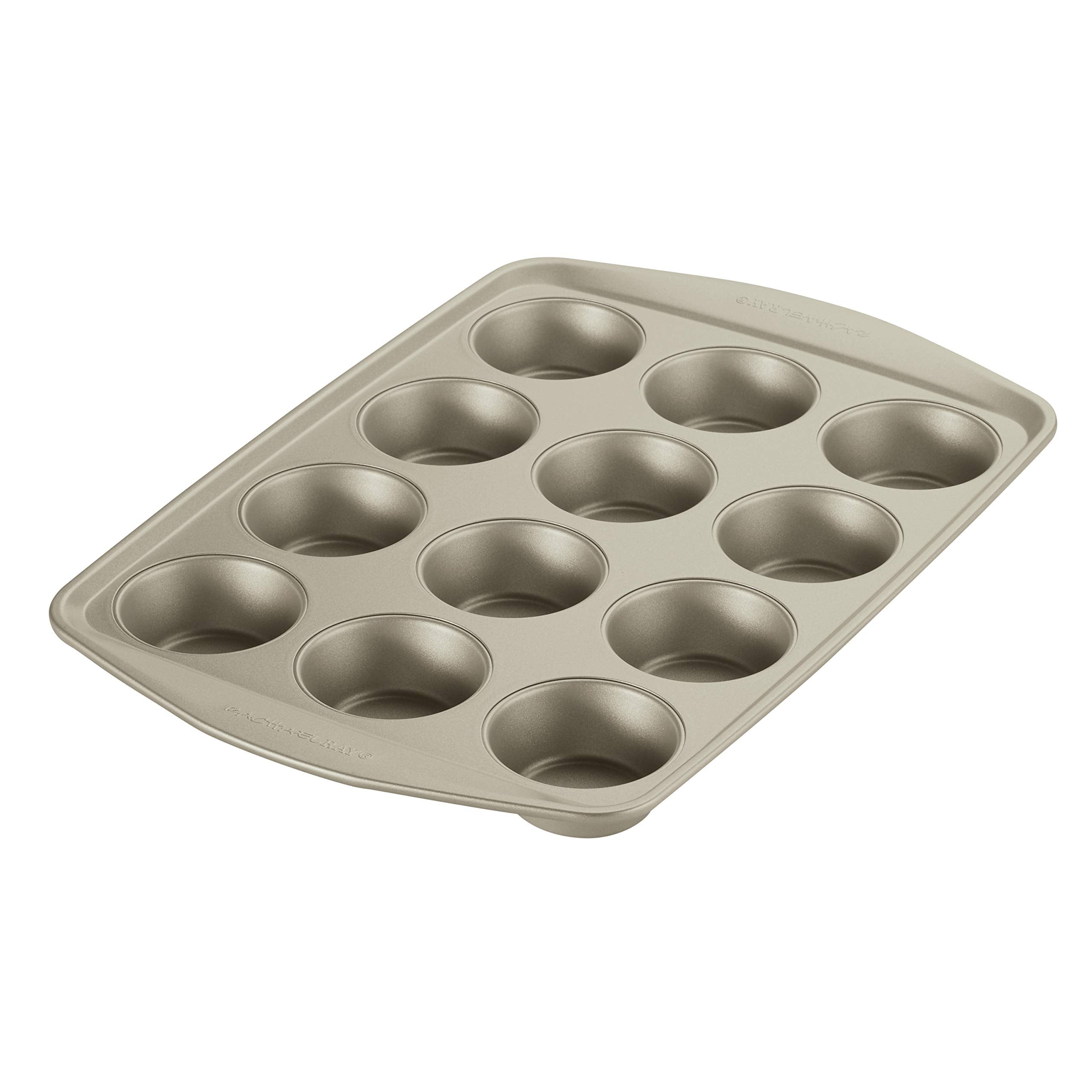 Rachael Ray Nonstick Bakeware Set Without Grips Includes Nonstick Baking Pan With Lid And Muffin Pan / Cupcake Pan - 3 Piece, Si
