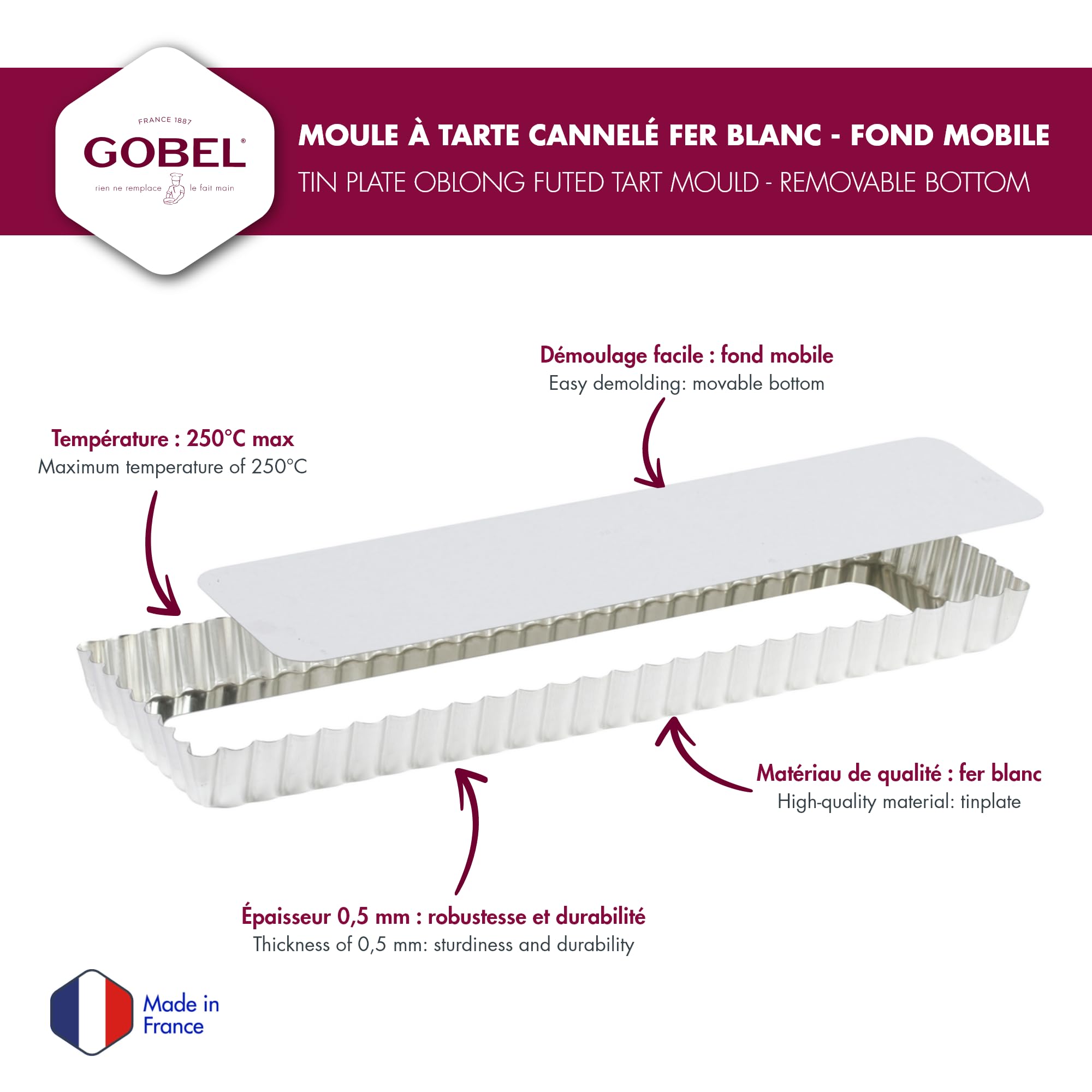 Gobel Rectangular Tart Pan - 4    14