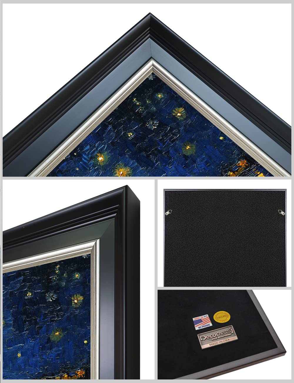 Decorarts - Starry Night Over The Rhone By Vincent Van Gogh. Giclee Print Art Reproduction With Matching Solid Wood Frame In Cla