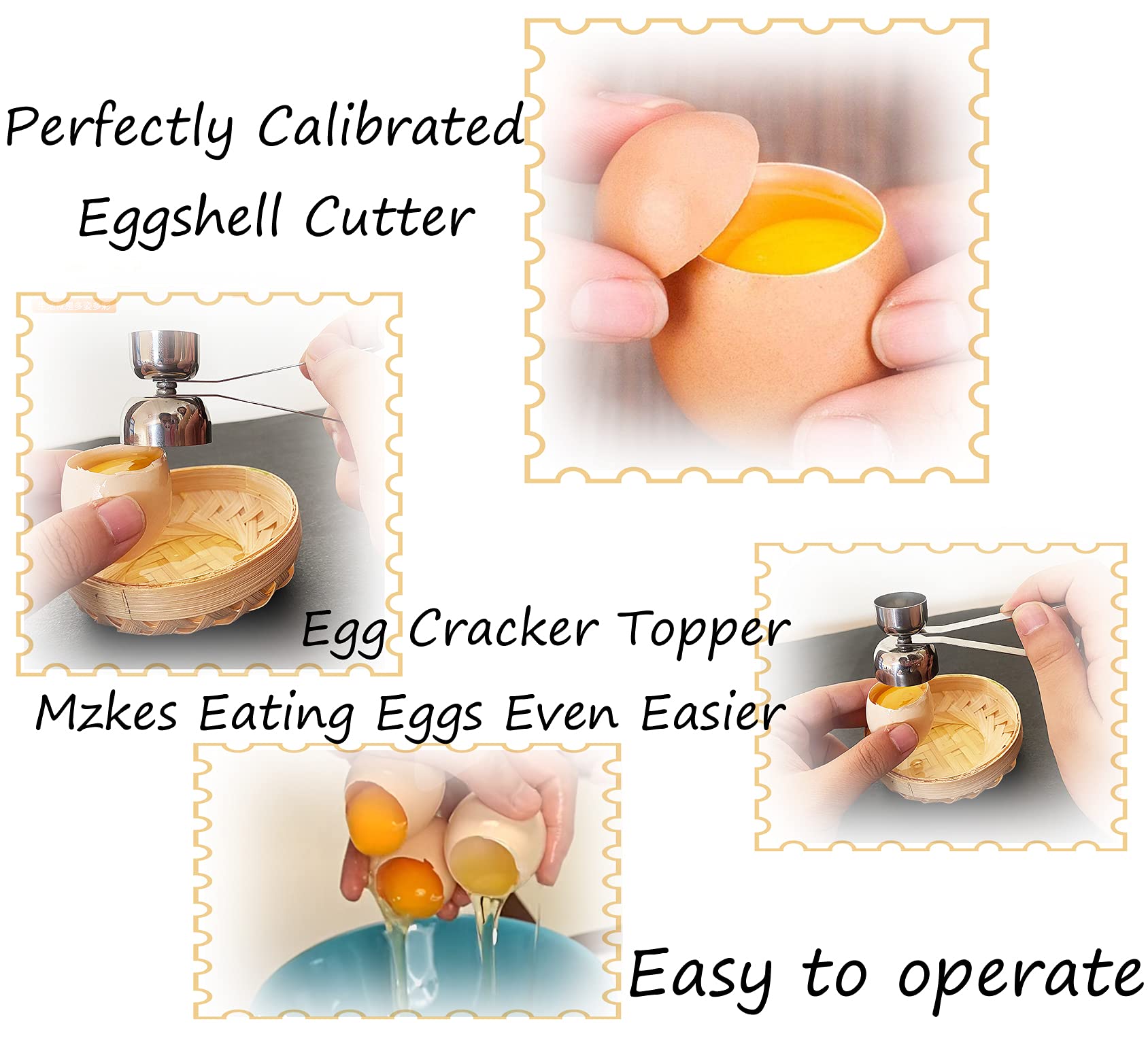 Sagapo 1 Egg Cracker Topper,Double Cups Opener Shell Cutter Precise Remover Tool For Rawsoft Hard Boiled Egg,Environmentally Fri