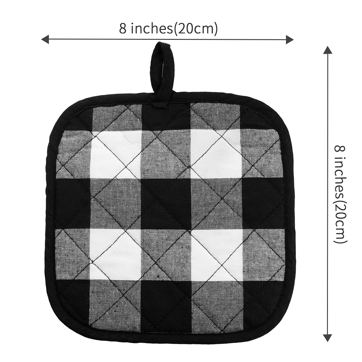 Joyhalo 4 Pack Christmas Pot Holders Buffalo Plaid, Pot Holders For Kitchen Heat Resistant, Potholder, Pot Holder, Hot Pads For