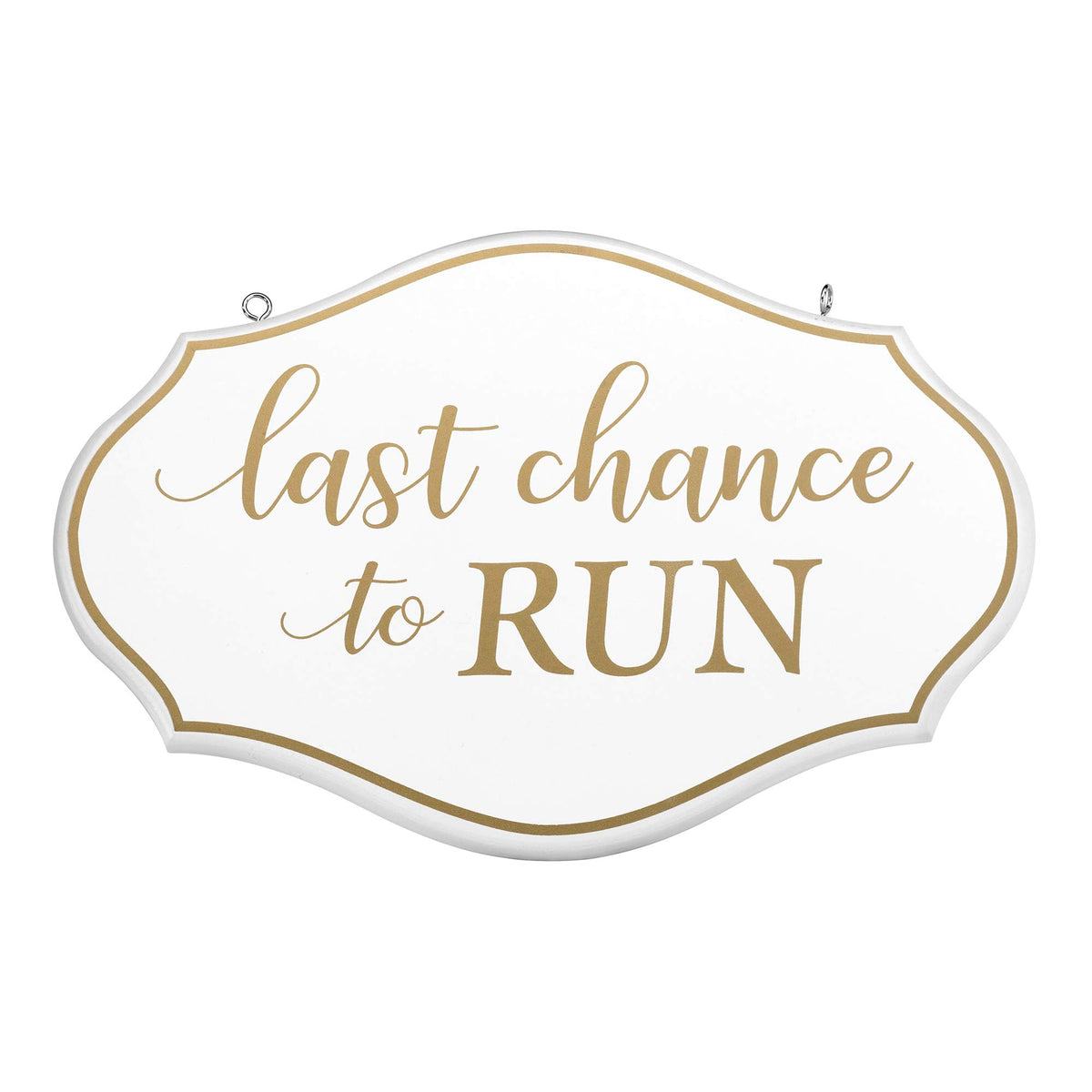 Lillian Rose Flower Girl Ring Bearer To Run Sign, 0.75''X11.75''X7.75'', White