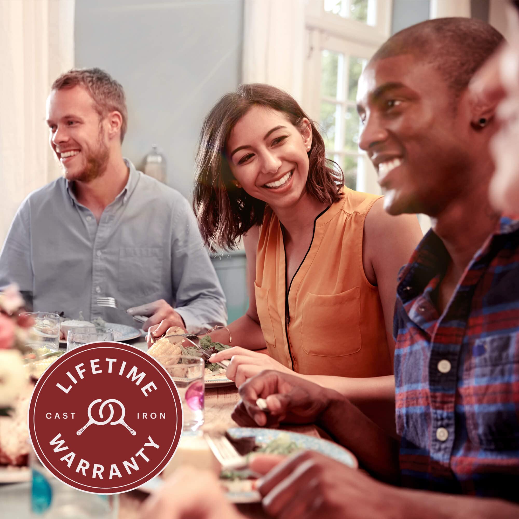 Cuisinel Cast Iron Dutch Oven - 7-Quart Deep Pot + Lid + Pan Scraper + Handle Covers - Large Pre-Seasoned Cooker For Baking Brea