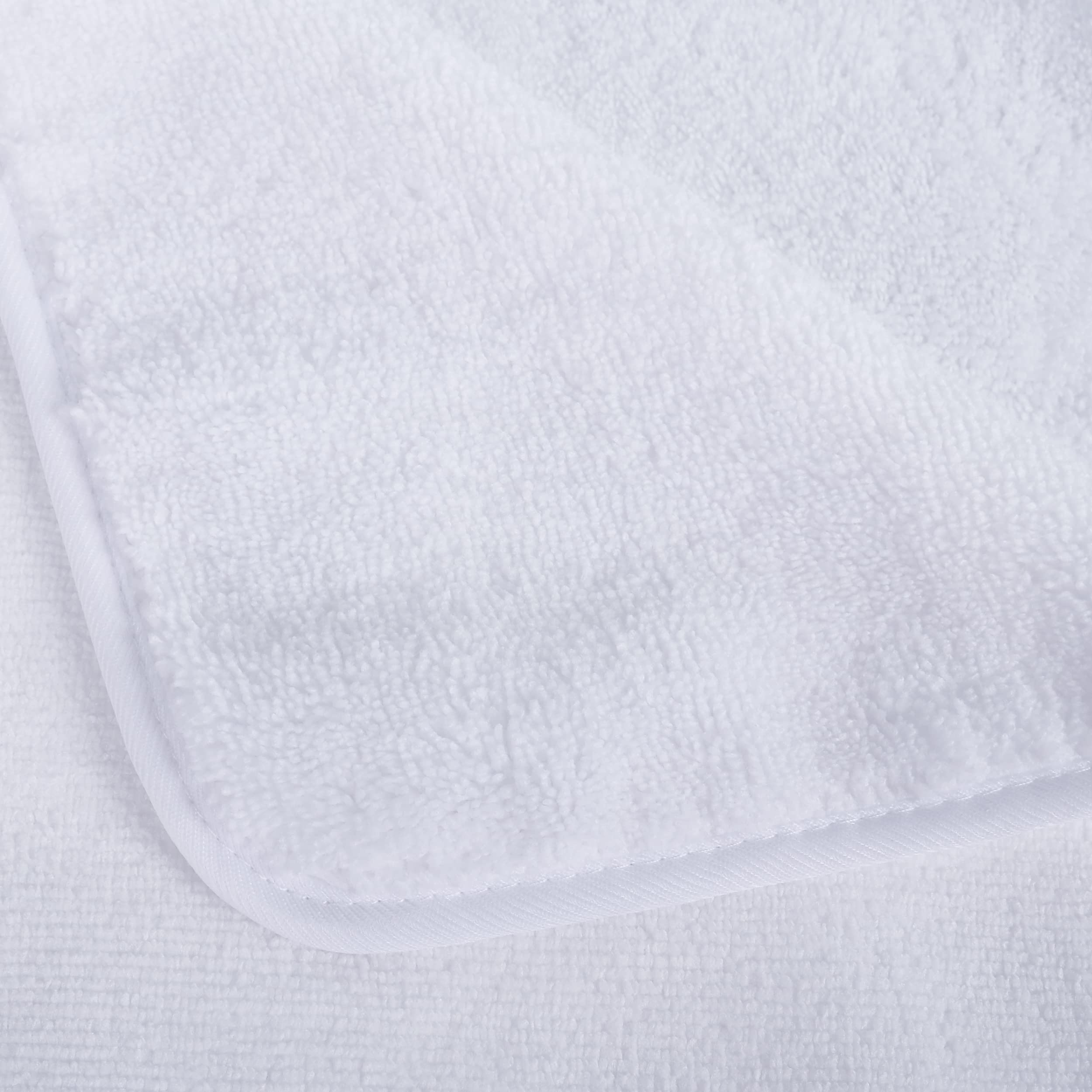 Polyte Oversize, 60 X 30 In., Quick Dry Lint Free Microfiber Bath Towel Set, 6 Piece (White)