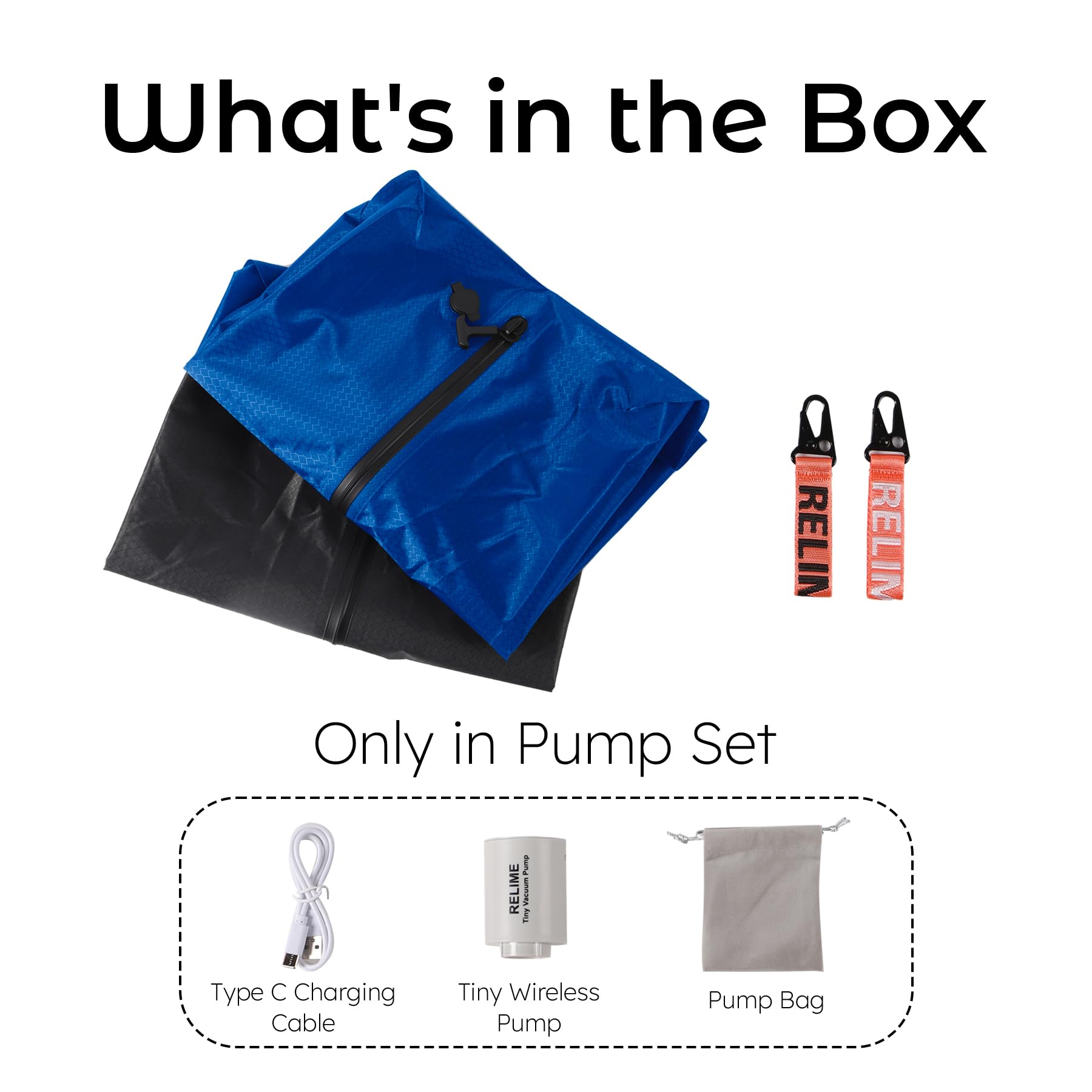 Relime Vacuum Bags For Travel Luggage With Wireless Pump, Revolutionary Reusable Compression Bags For Carry On Suitcases And Bac