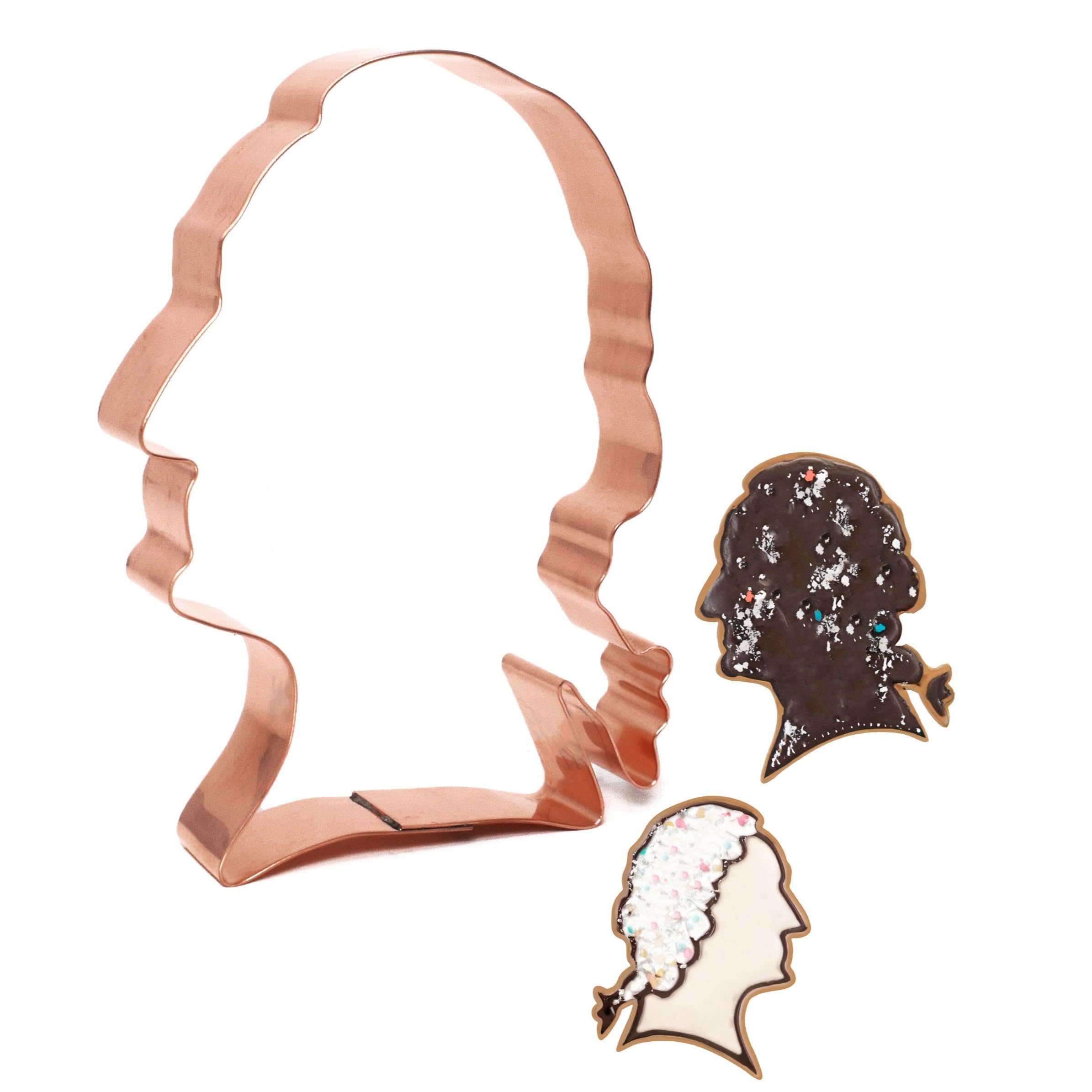 George Washington American President Cookie Cutter 3.5 X 4.5 Inches - Handcrafted Copper Cookie Cutter By The Fussy Pup