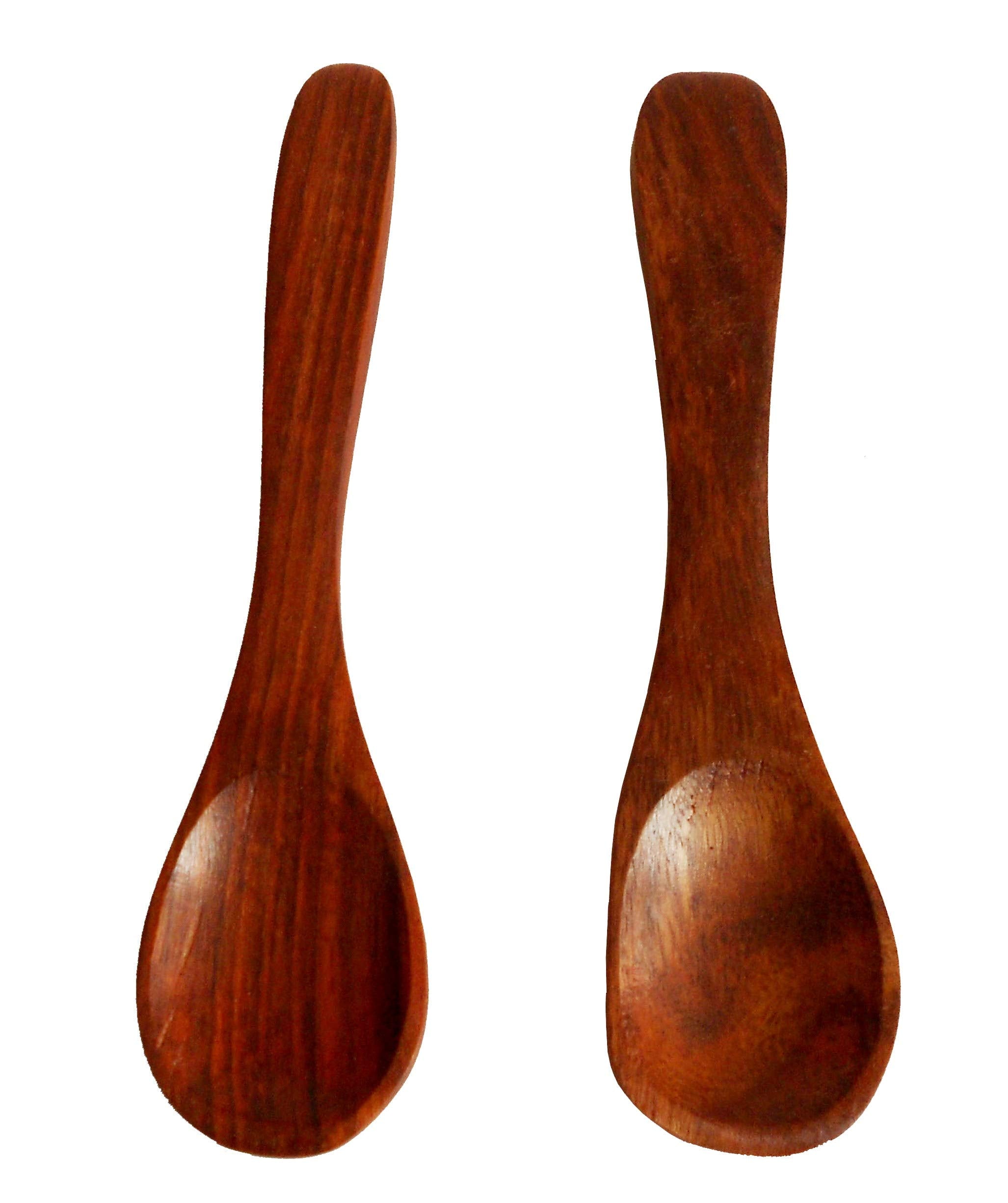 Vg Handmade Craft Wooden 4.5Inch, 6Inch Serving Bowl, 2 Small Spoon & 1 Wood Thali Set For Dinner And Tealight Gifts Item (Pack