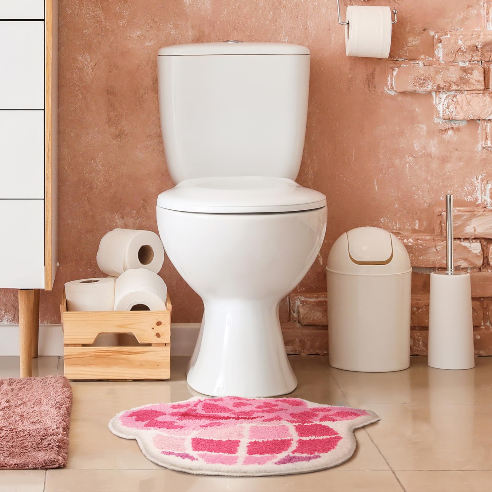 Drydiet Western Cowboy Bathroom Rug Cowgirl Mat Bath Mat Shower Pink Cowboy Valentine'S Day Mat Bathroom Decoration Rug Non Slip