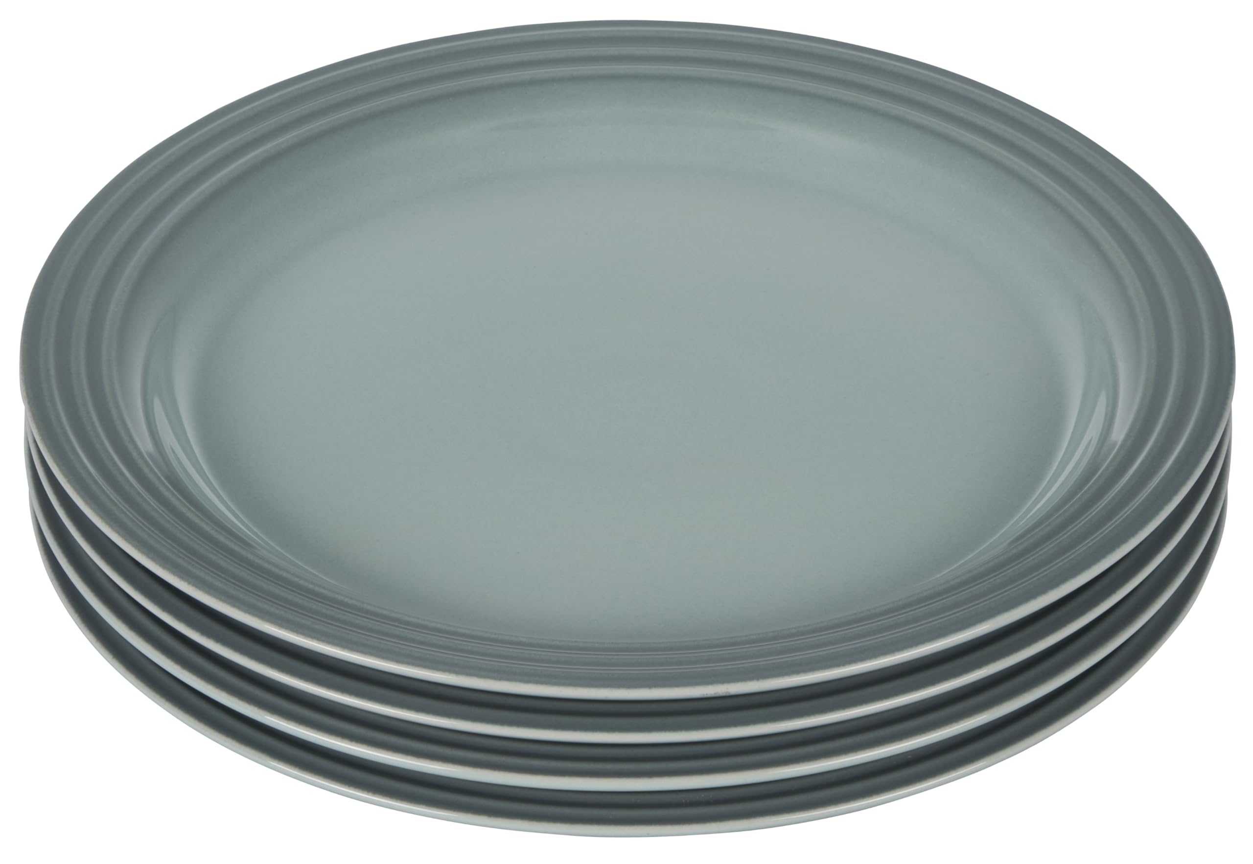 Le Creuset Stoneware Set of 4 Dinner Plates, 10.5 each, Sea Salt