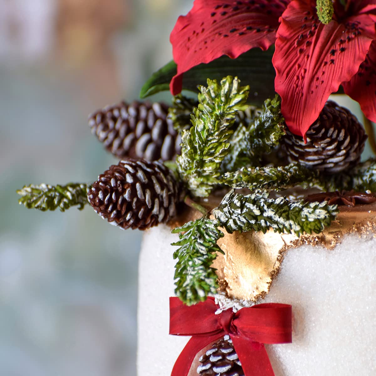Flower Pro Pine Cones Silicone Mold For Christmas Cake Decorating & Holiday Clay Crafts By Katy Sue Moulds & Flower Pro Moulds.