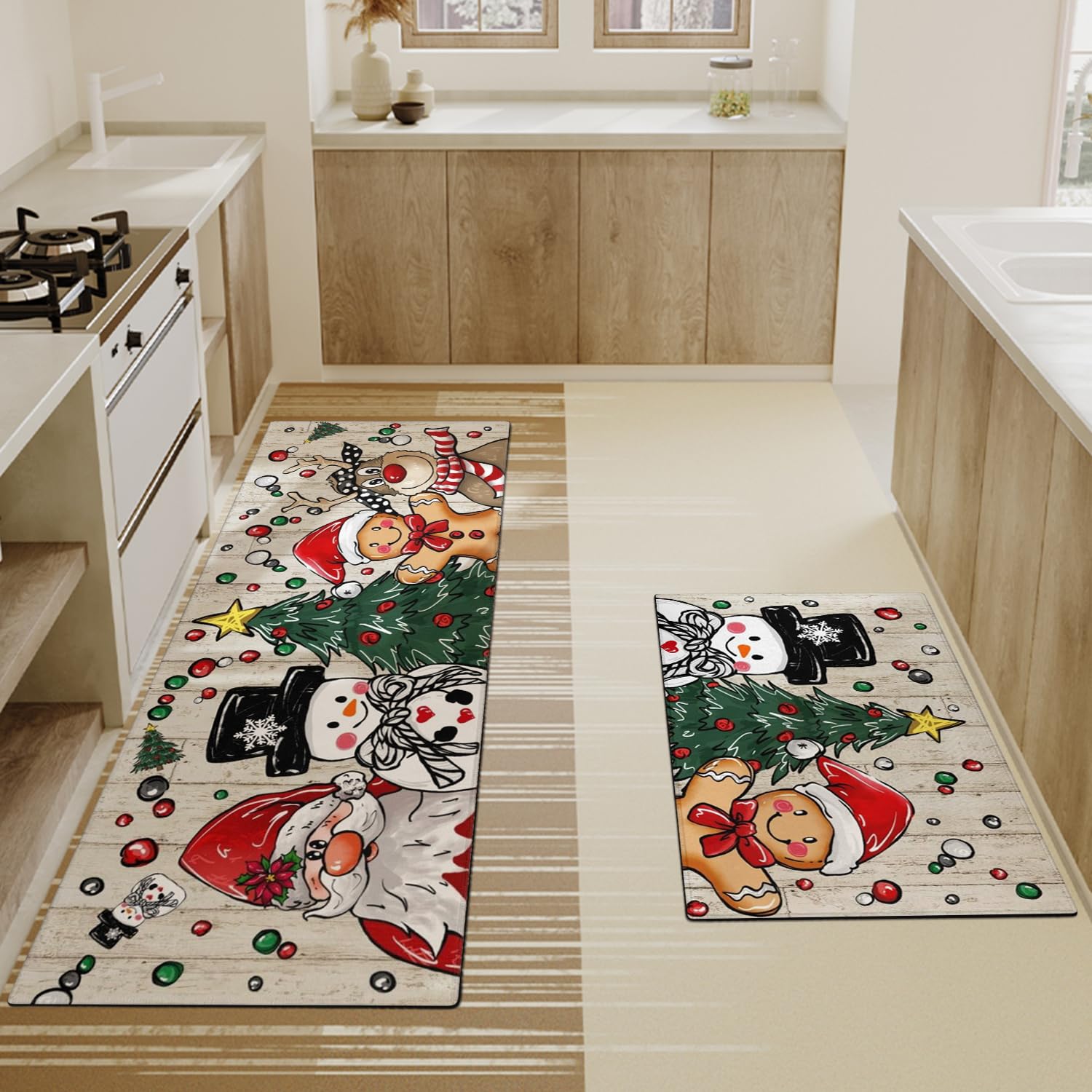 Fall Thanksgiving Pumpkin Kitchen Rugs Set of 2,Pumpkin Spice Coffee Farmhouse Floor Mats and Rugs Non Skid Washable for Autumn