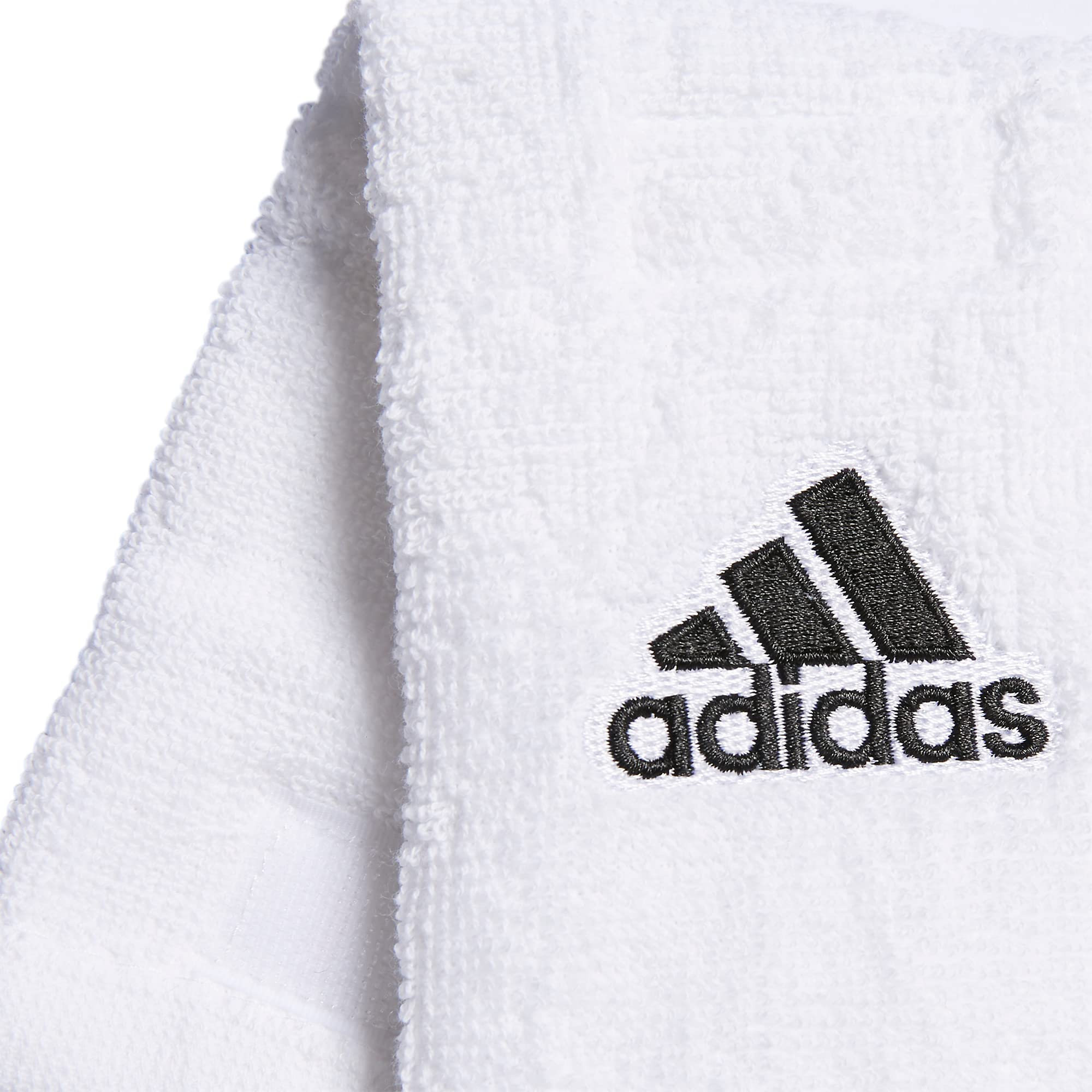 Adidas Football Team Towel Dries Hands, Stays-In-Place With Hook And Loop Closure, White, One Size