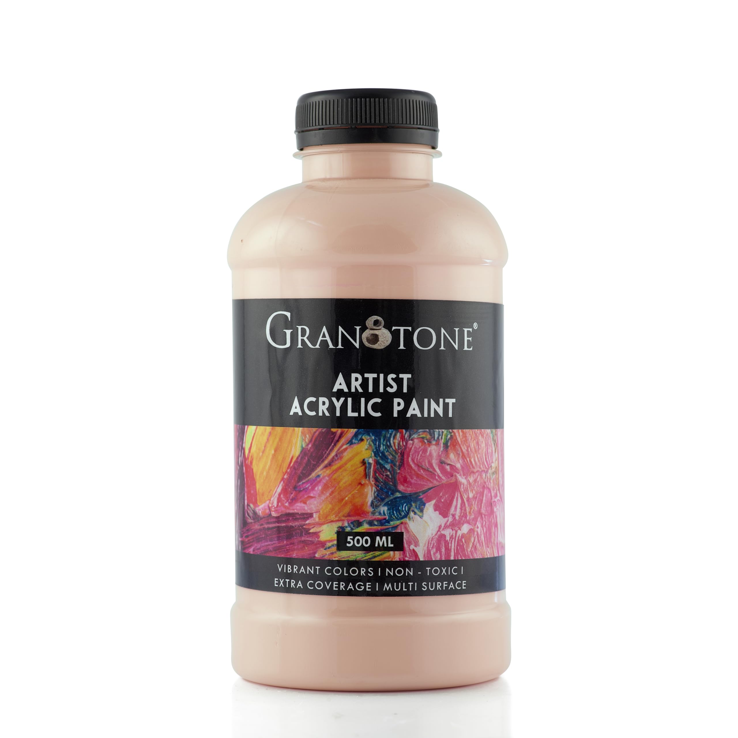 Granotone Acrylic Colour | 500 Ml (Flesh Tint/Beige) | Rich Pigment, Non-Cracking Art & Diy Paint | Suitable For Canvas, Wood, L