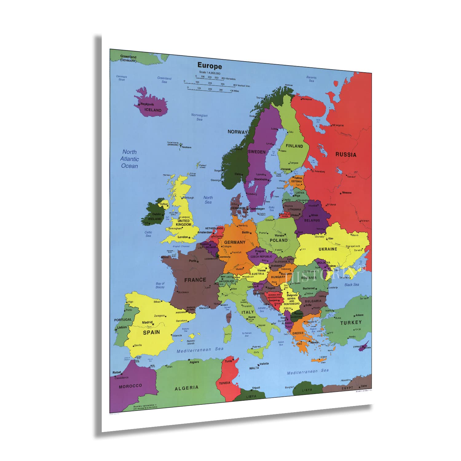 Historix 2004 Europe Map - 24X30 Inch Poster Wall Art