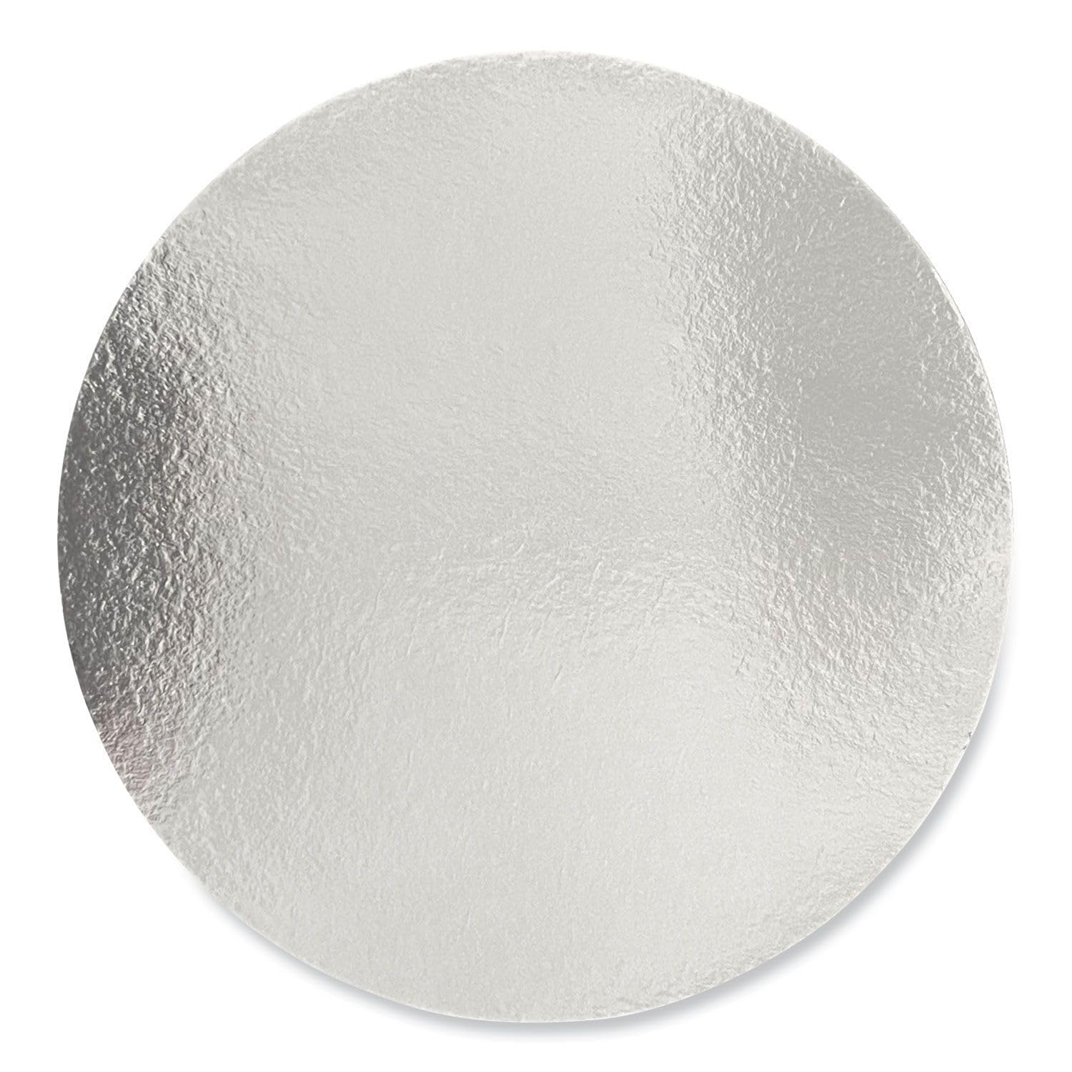 Boardwalk Round Aluminum To-Go Container Lids, Flat Lid, 9, Silver, Paper, 500/Carton