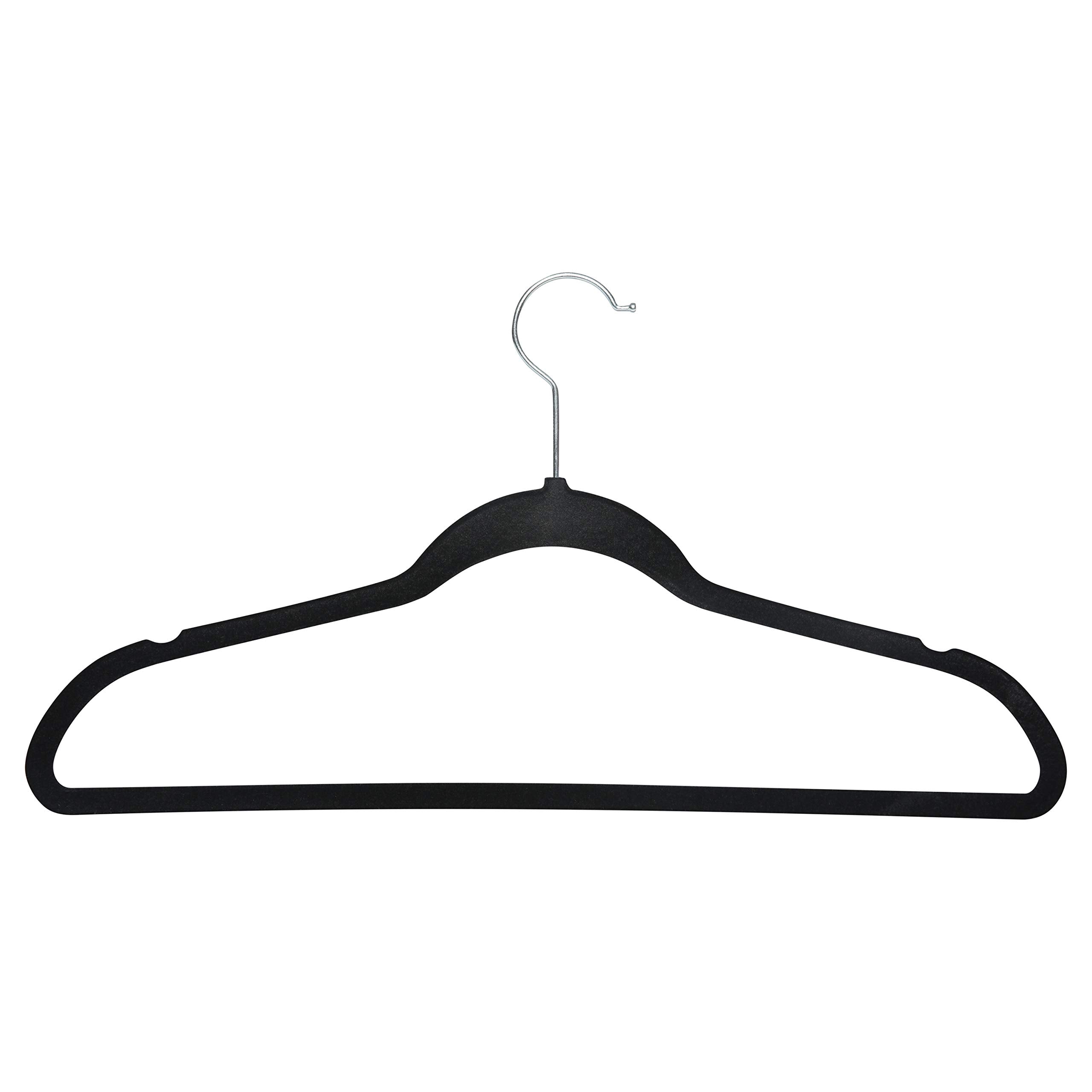 Simplify 10 Super Slim Velvet Huggable Hangers in Chocolate