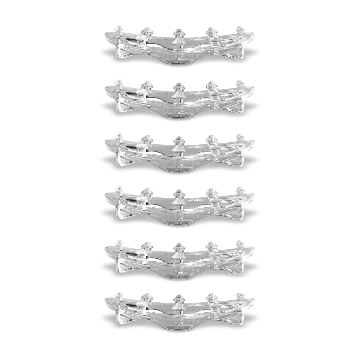 Soapstandle Curved Bar Soap Grip, No Goo Or Mess Soap Holder For Bath And Showers, 6 Pack, Clear