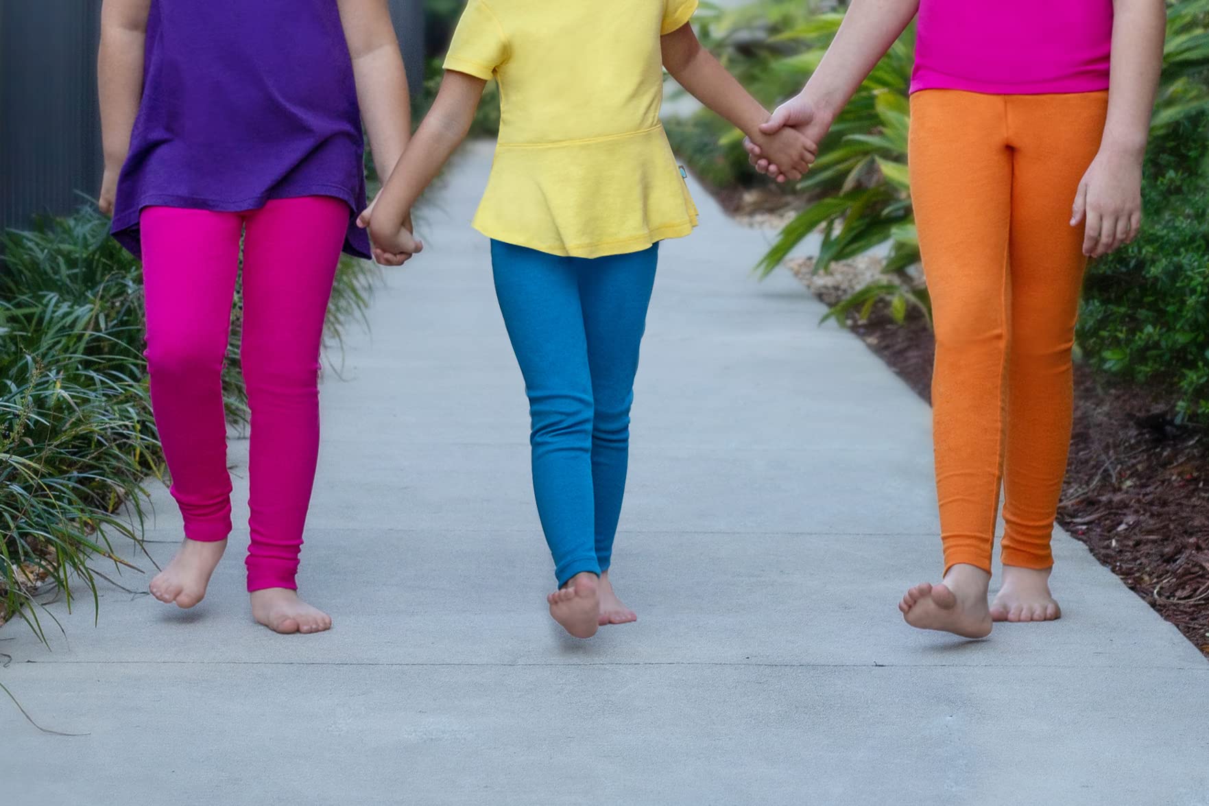 City Threads Girls Leggings 100 Cotton For School Uniform Sports Coverage Or Play Perfect For Sensitive Skin Or Spd Sensory Frie