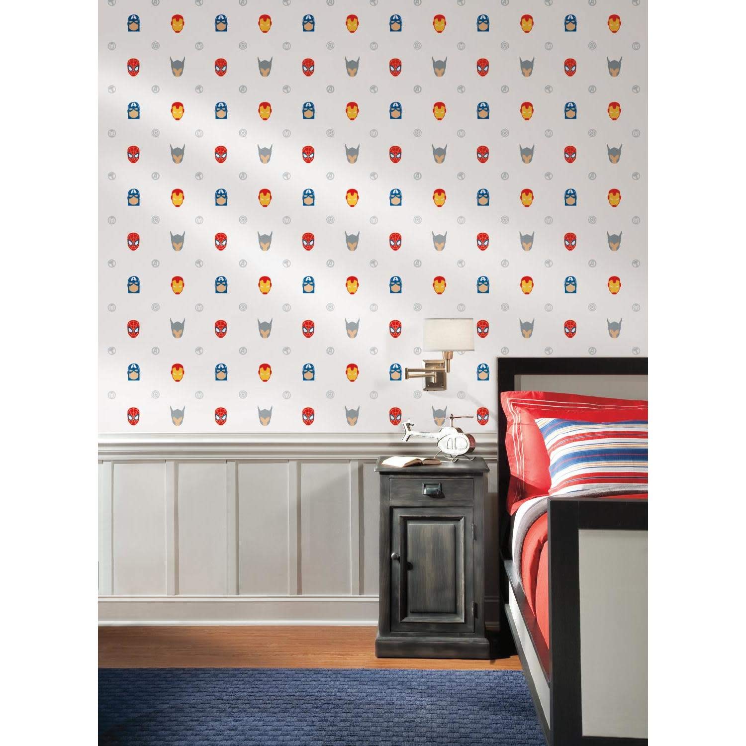 Roommates Rmk11189Rl New Super Mario Bros. White Peel And Stick Wallpaper, Red, Blue, Green