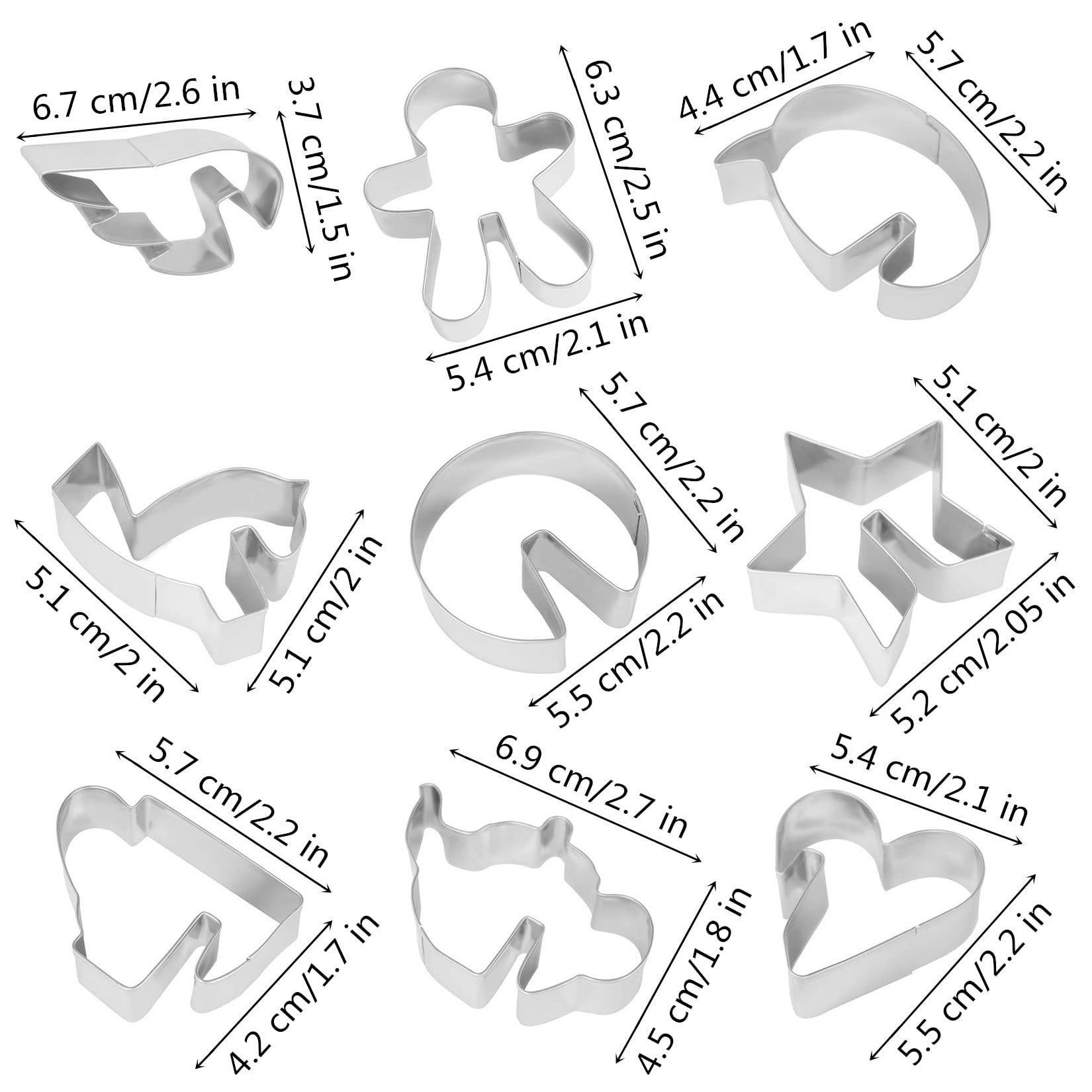 Cup Edge Hanging Cookie Cutters Set Of 9 Pcs, Stainless Steel Mini Cup Hanging Series Fondant Cutter Coffee Mugs D  Cor Molds Ba