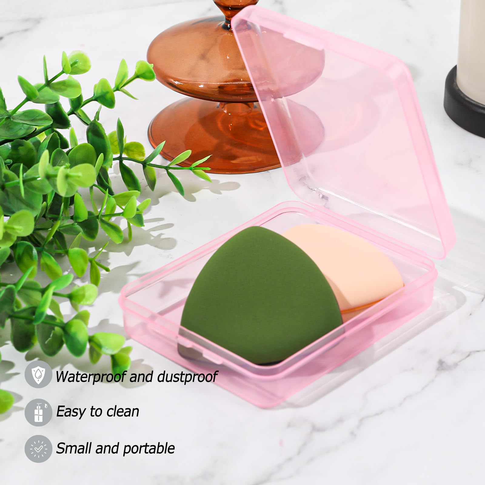 3 Pieces Portable Travel Cotton Pad Holder,Bathroom Vanity Countertop Storage Organizer,Cotton Ball Holder Dispenser,Cosmetic Sp