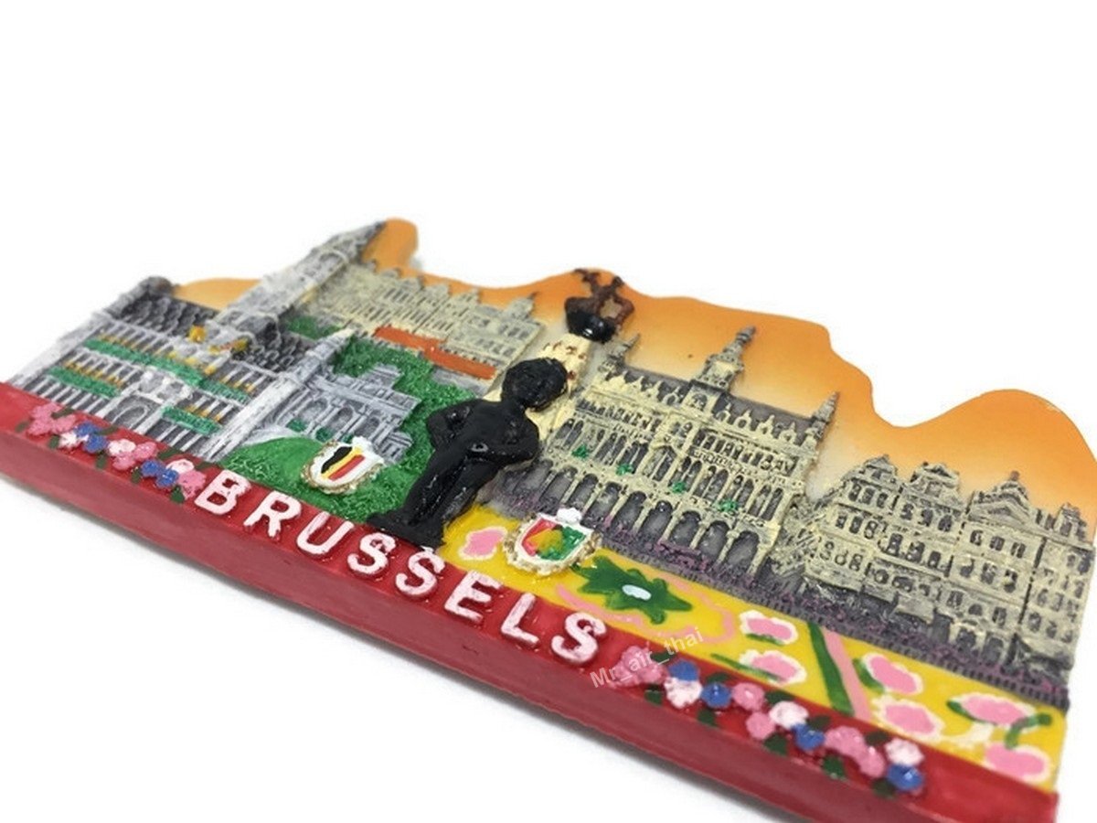 Witnystore Tiny Landmarks Of Brussels Manneken Pis Cinquantenaire Arcade Belgium Western Europe Tourist Attractions Resin Refrig