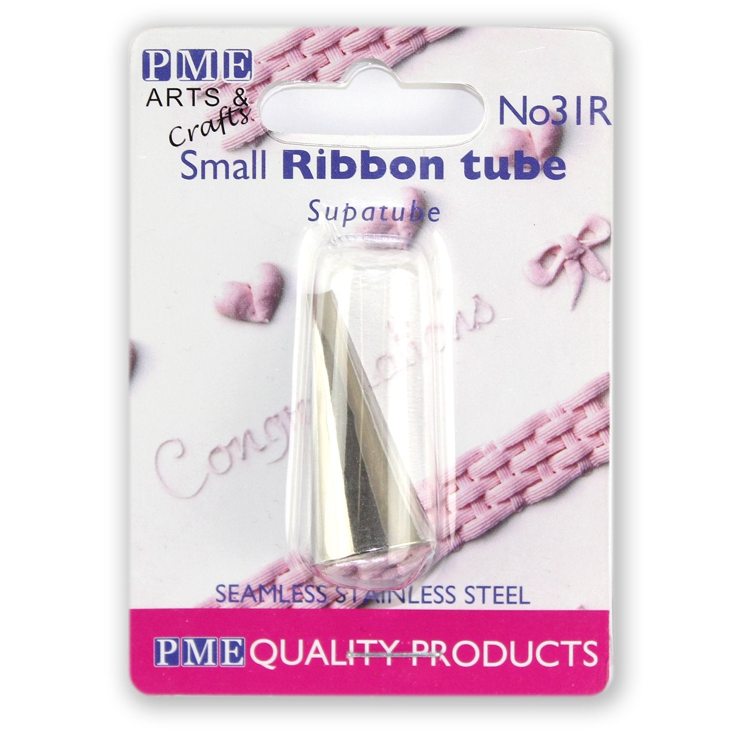 Pme 31R Seamless Stainless Steel Small Ribbon Supatube, Decorating Tip