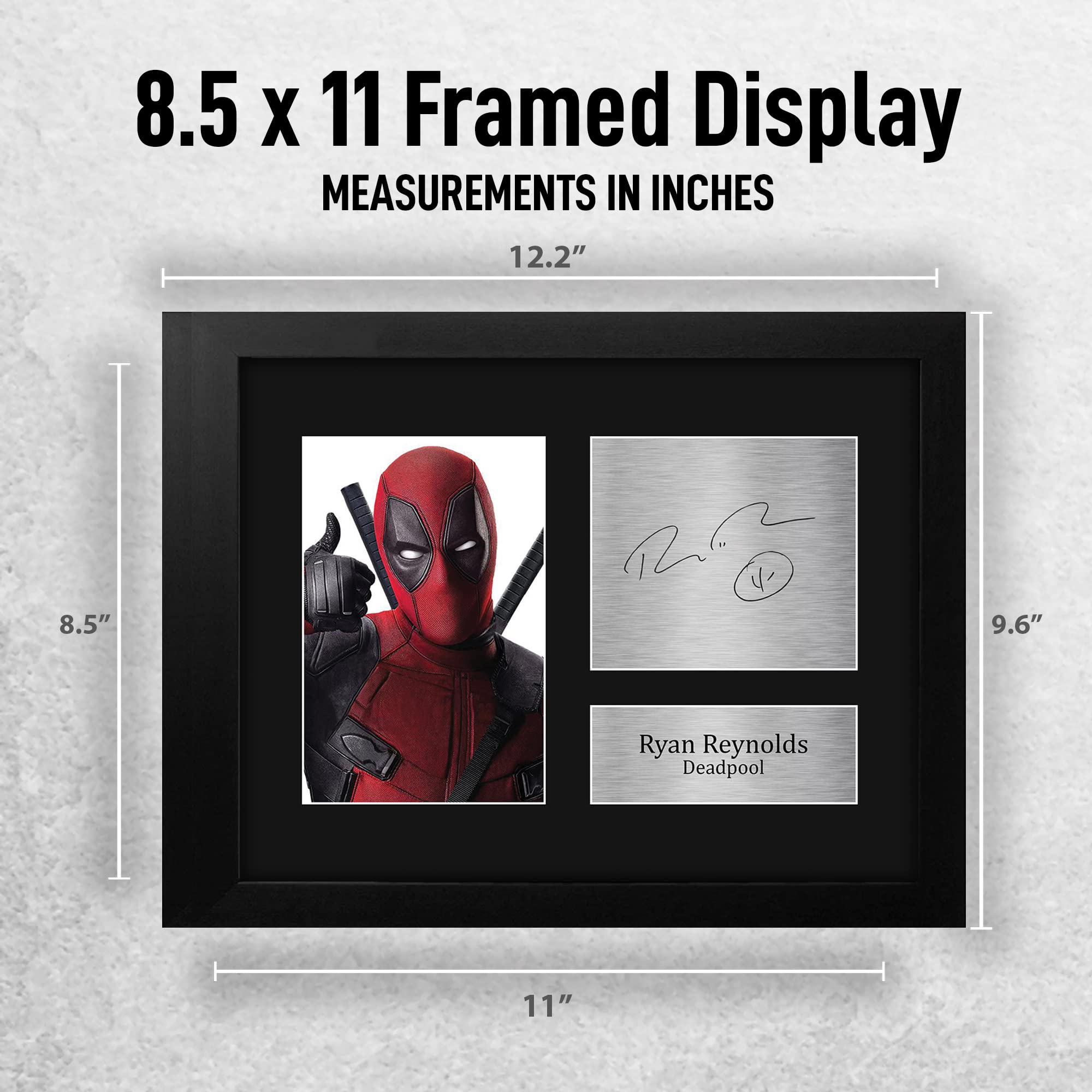 Hwc Trading Usl Framed Ryan Reynolds Gift Printed Autograph Deadpool Gifts Print Photo Picture Display - Us Letter Size