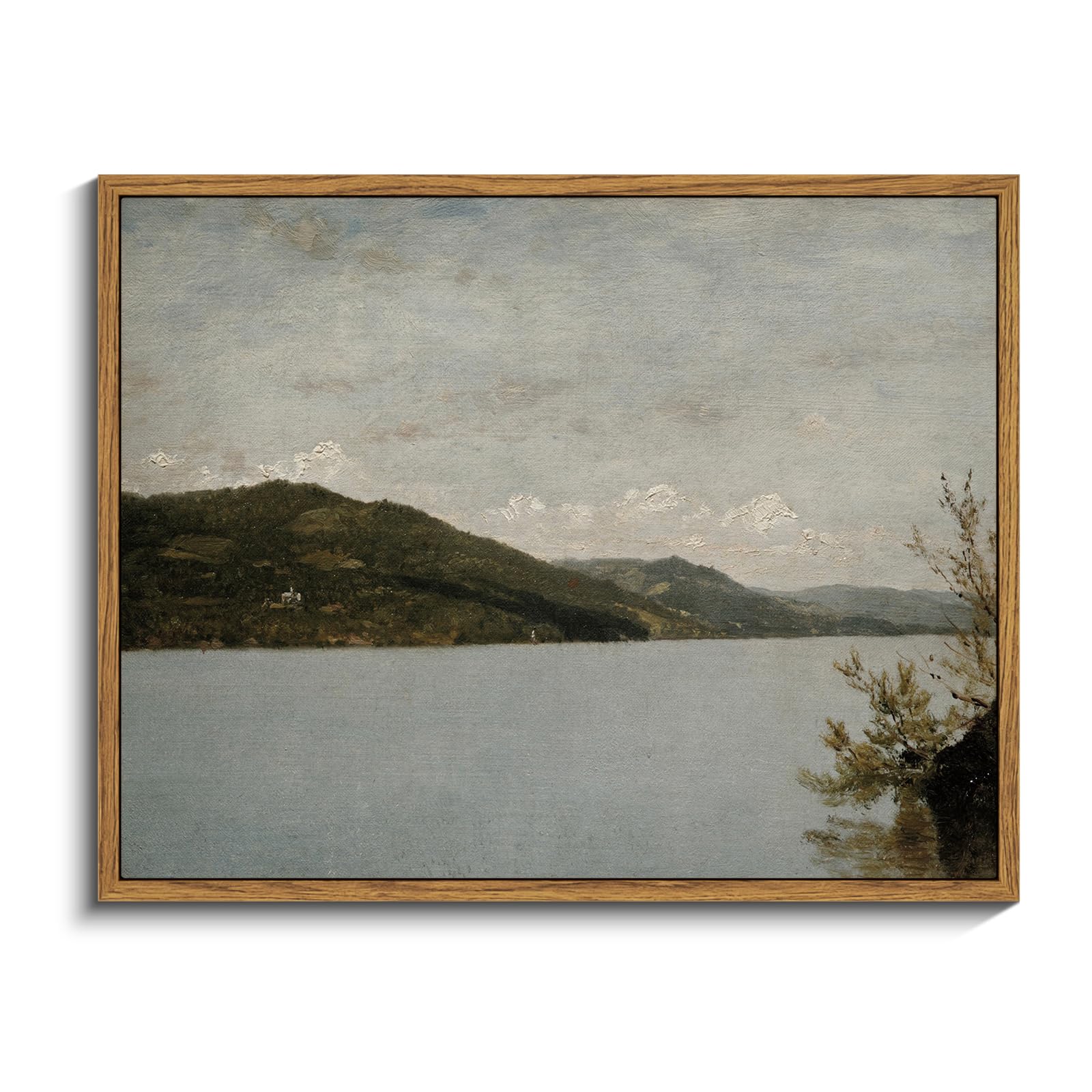 Insimsea Framed Canvas Wall Art Vintage Decor, Home Decor Classical Landscape Paintings Artwork, Vintage Nature Decor, Retro Wal