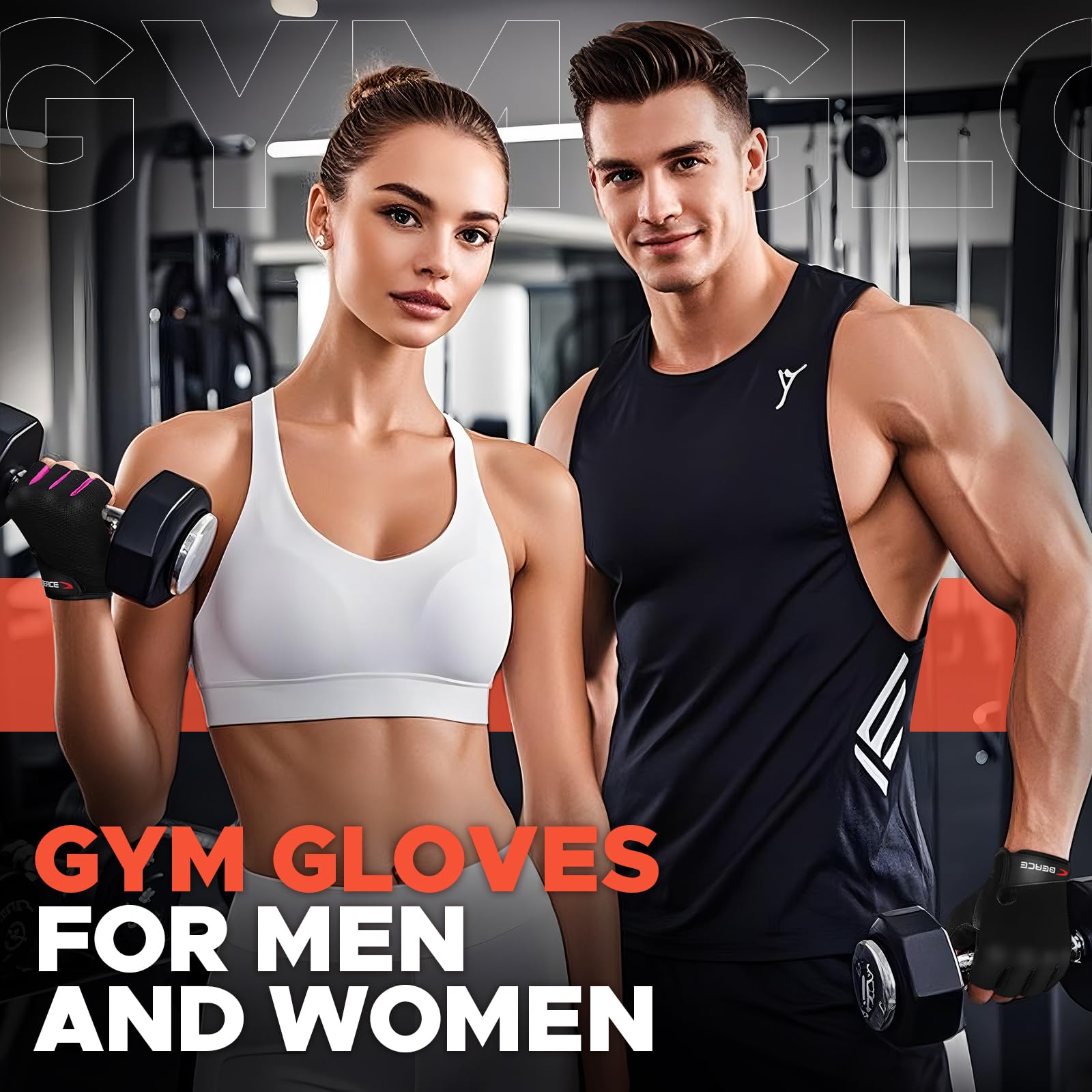 Beace Weight Lifting Gym Gloves With Breathable Leather Palm For Workout Exercise Training Fitness And Bodybuilding For Men  Wom