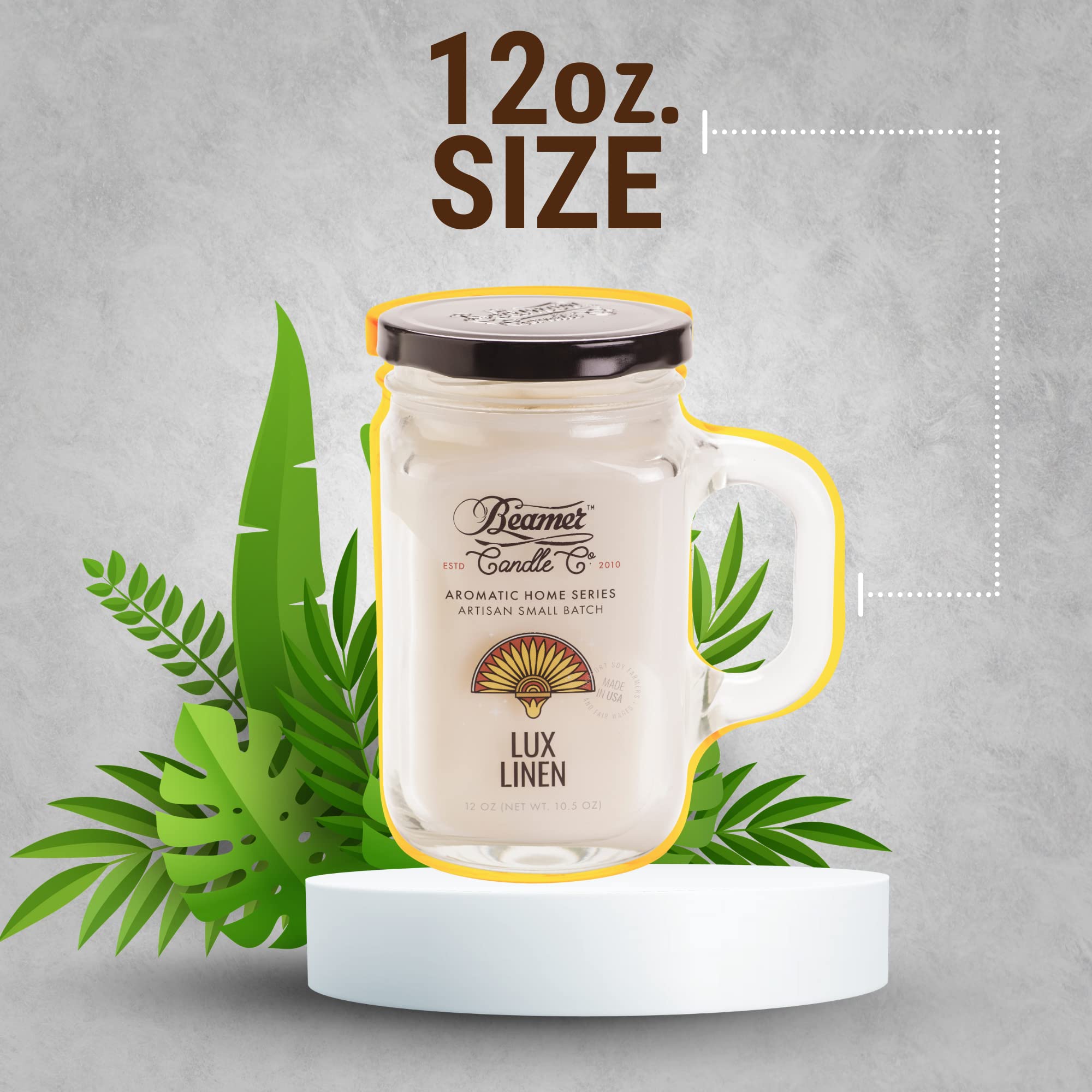 Beamer Candle Co. Aromatic Collection - Lux Linen Large Candle