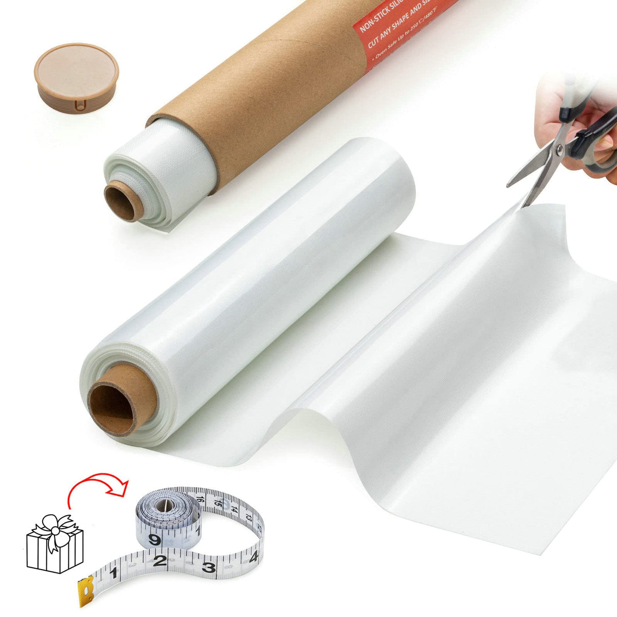 Silicone Baking Mat Roll -12In X 10Ft Non Stick Heat Resistant Food Grade Baking Mats, No Slip Reusable Freeze Dryer Mat,Pastry