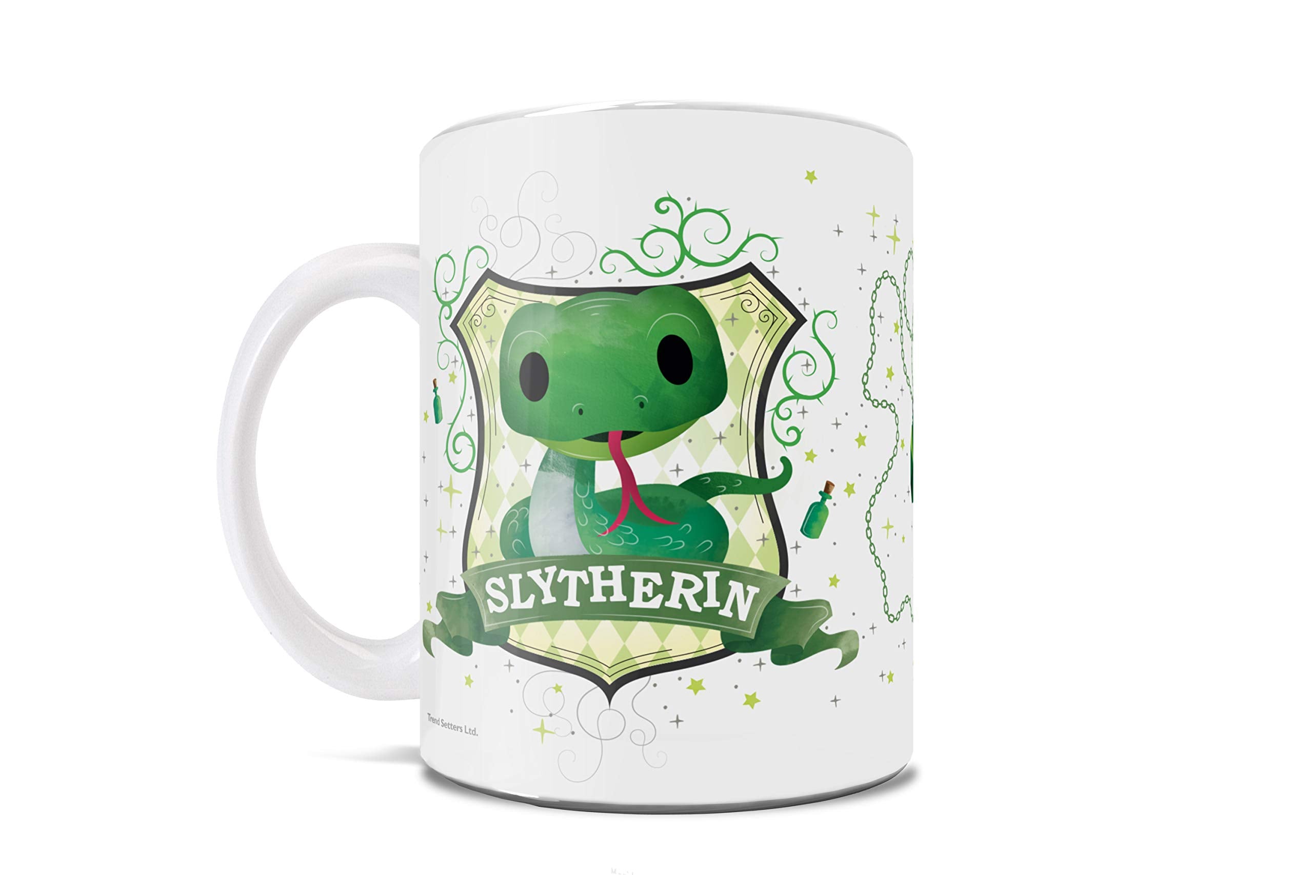 Trend Setters Harry Potter - Slytherin - Hogwarts Chibi Watercolor - Cute Geek Mug - For Coffee Tea Cocoa or Gifting