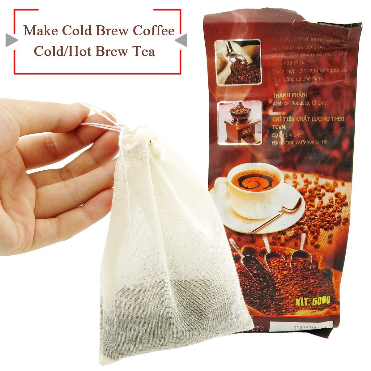 Cheesecloth Bags For Straining,Reusable Cold Brew Coffee Cheese Cloths Strainer,Large Nut Milk Tea Juice Bag,100% Natural Cotton