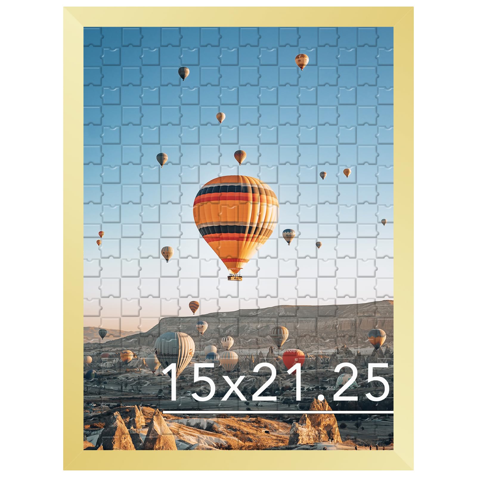 JCJMY 15x21.25 Puzzles Frame Gold, Wall Hanging 15 x 21.25 Picture Frame for 15 by 21.25 Poster Photo Canvas Picture Puzzles wit