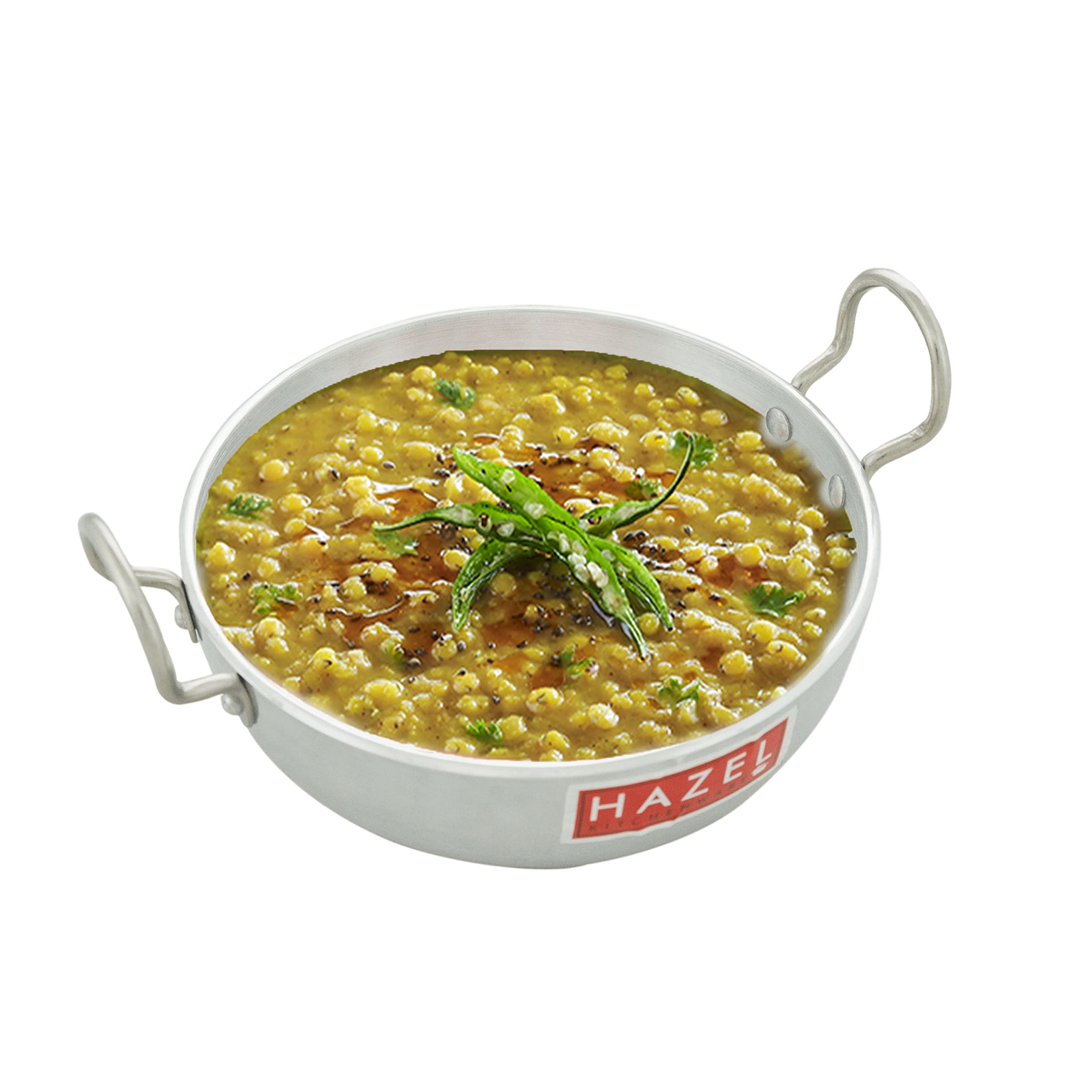 Hazel 4 Mm Aluminium 3000 Ml Induction Base Kadai Kadhai With Handle