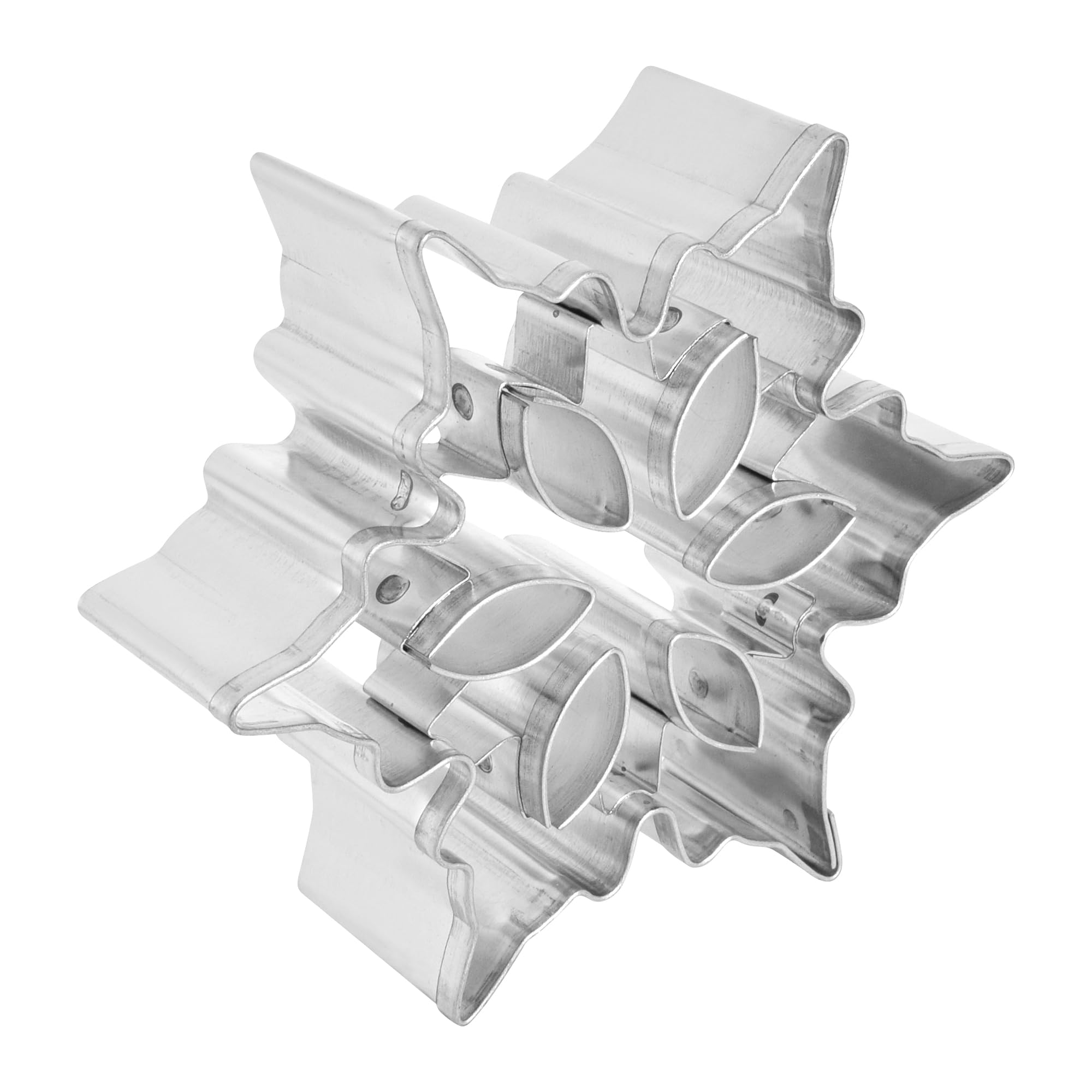 Cybrtrayd Snowflake ''B'' Cookie Cutter With Cutouts, 3'', Silver