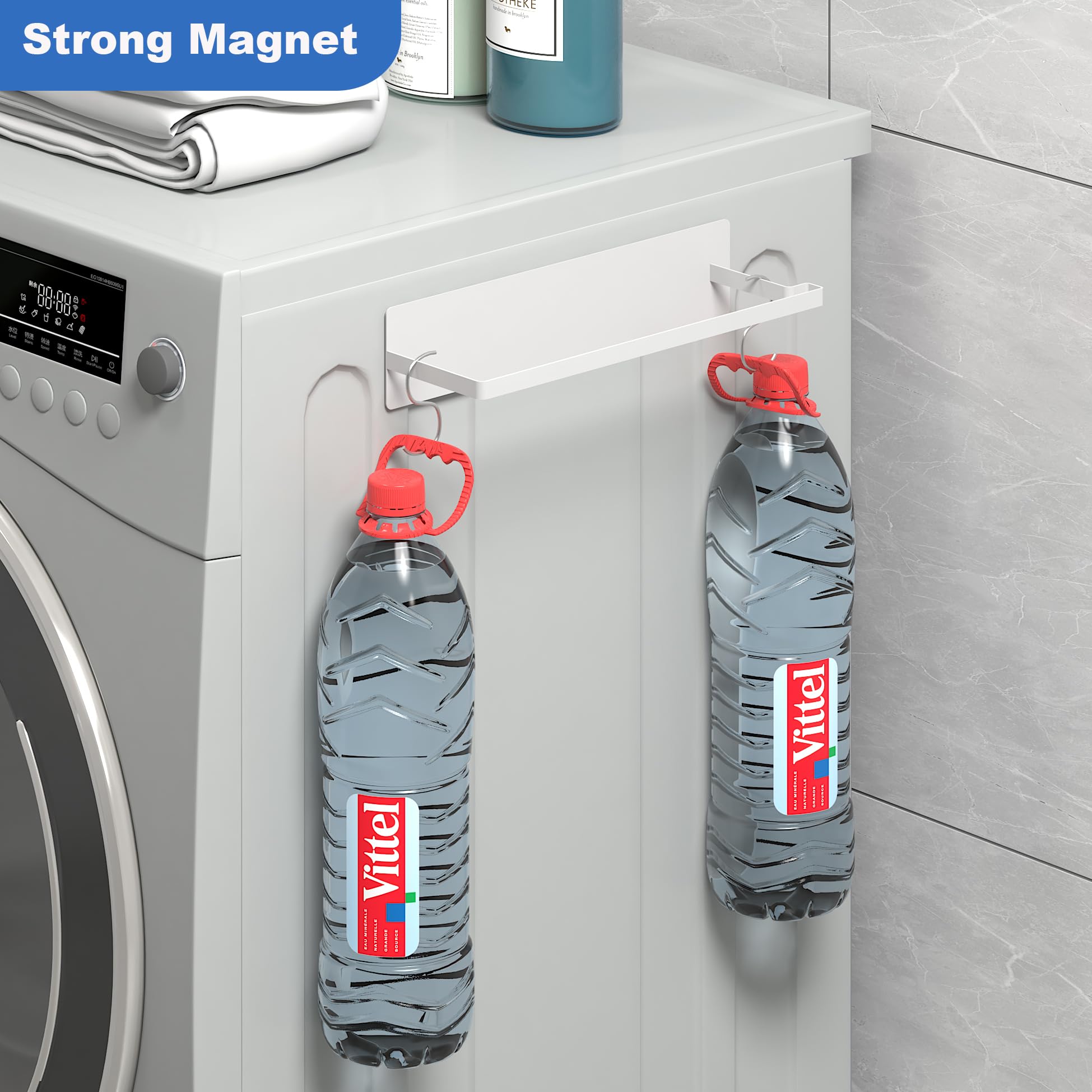 Thipoten Magnetic Hanger Organizer, 2Pack Hangers Holder For Dryer/Washing Machine, Holding Up To 30 Velvet/Wire/Plastic Hangers