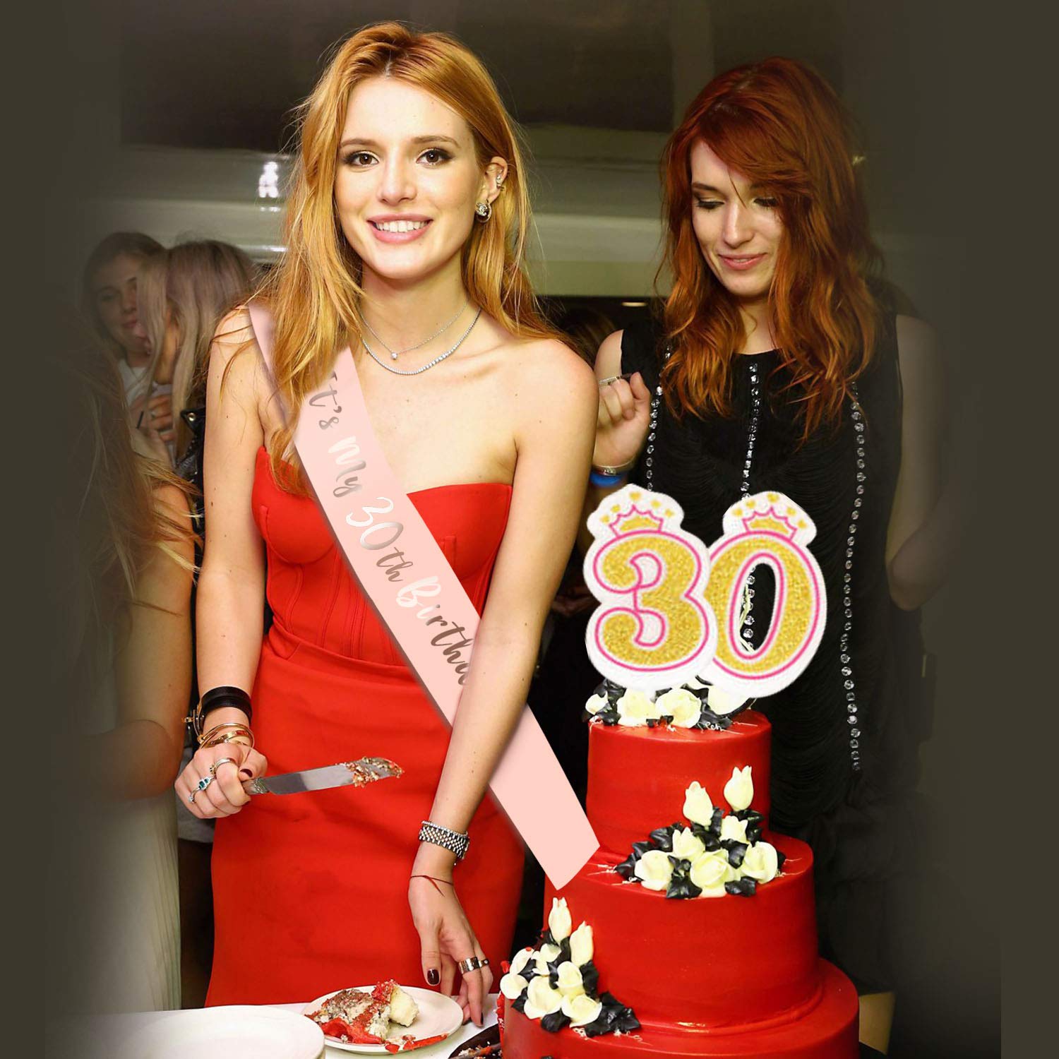 Howaf Rose Gold 30Th Birthday Sash, Its My 30Th Birthday Satin Sash For 30Th Birthday Decorations Women 30 Birthday Gift Party A