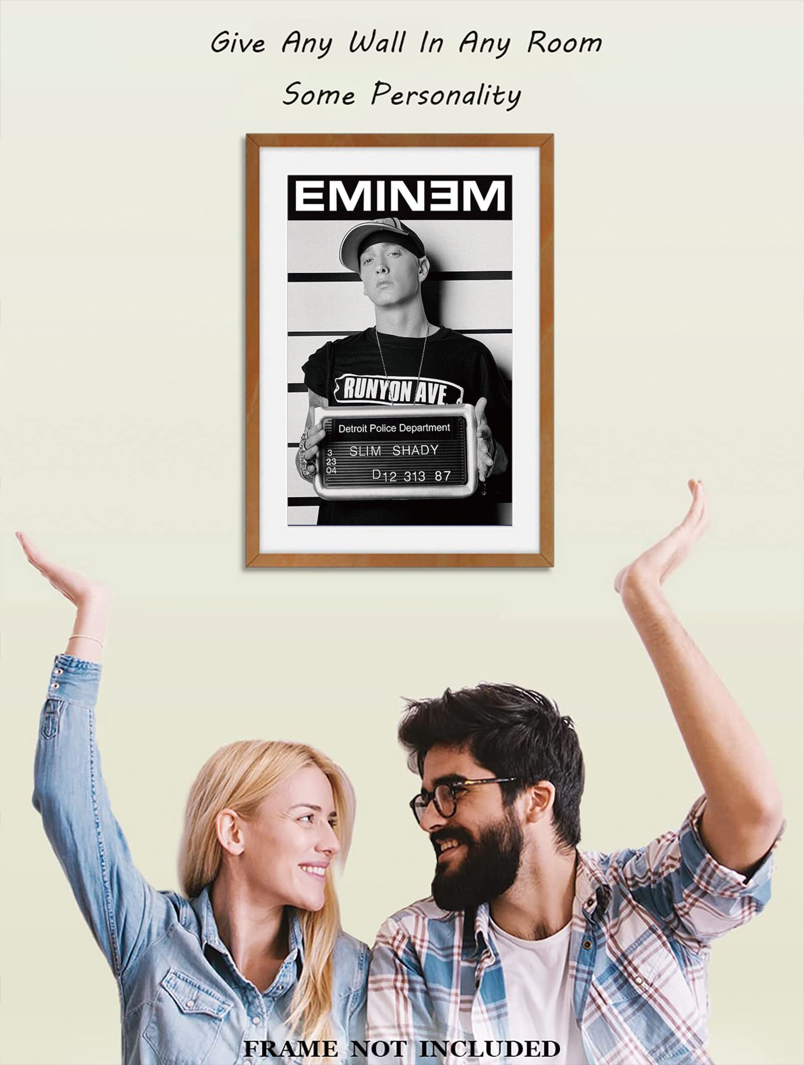 FatCat Wall Graphics Eminem (Mugshot) Poster Frameless Gift 12 x 18 inch(30cm x 46cm)-S-193