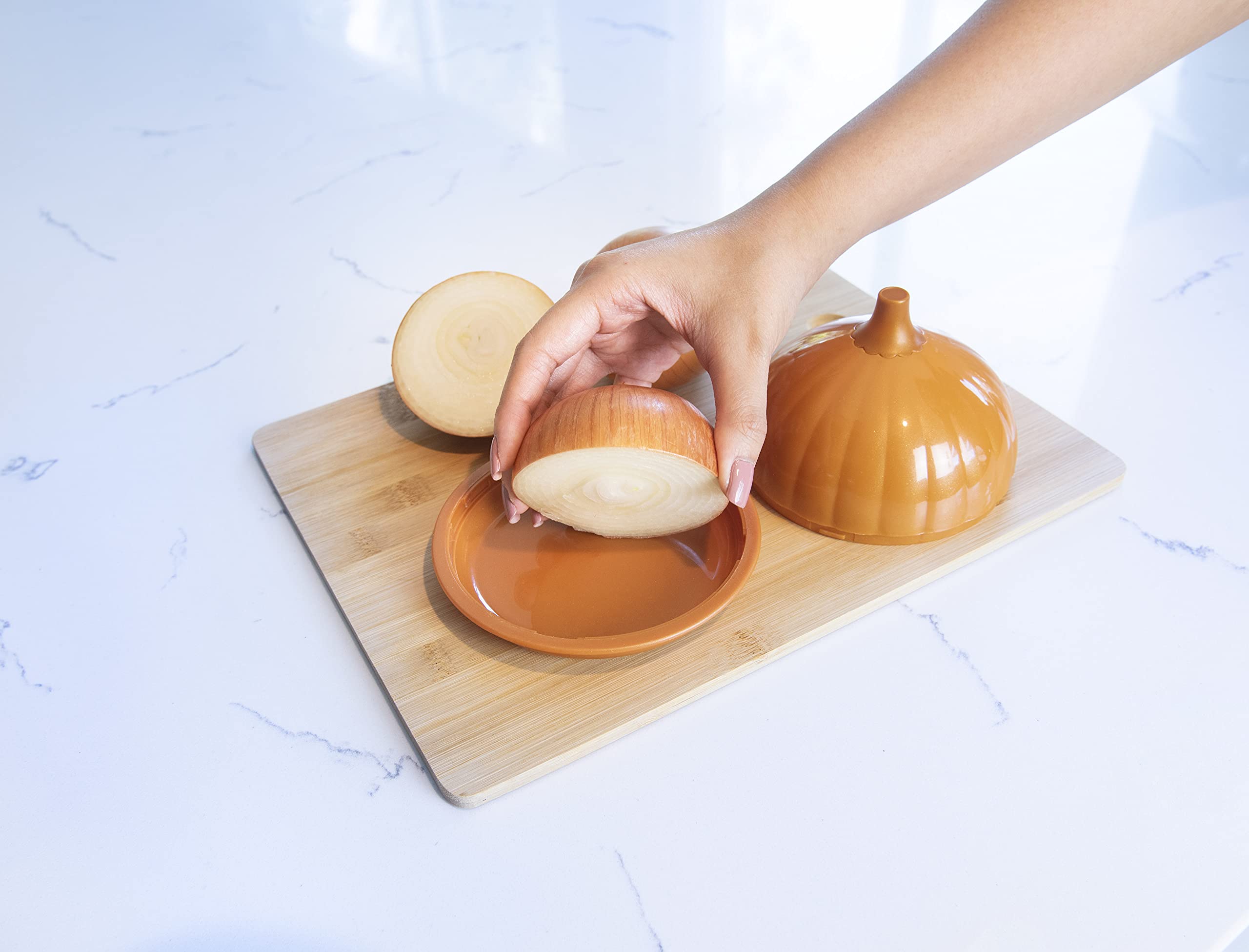 Joie Msc International Plastic Fresh Onion Storage Pod, 1 Ea, Brown