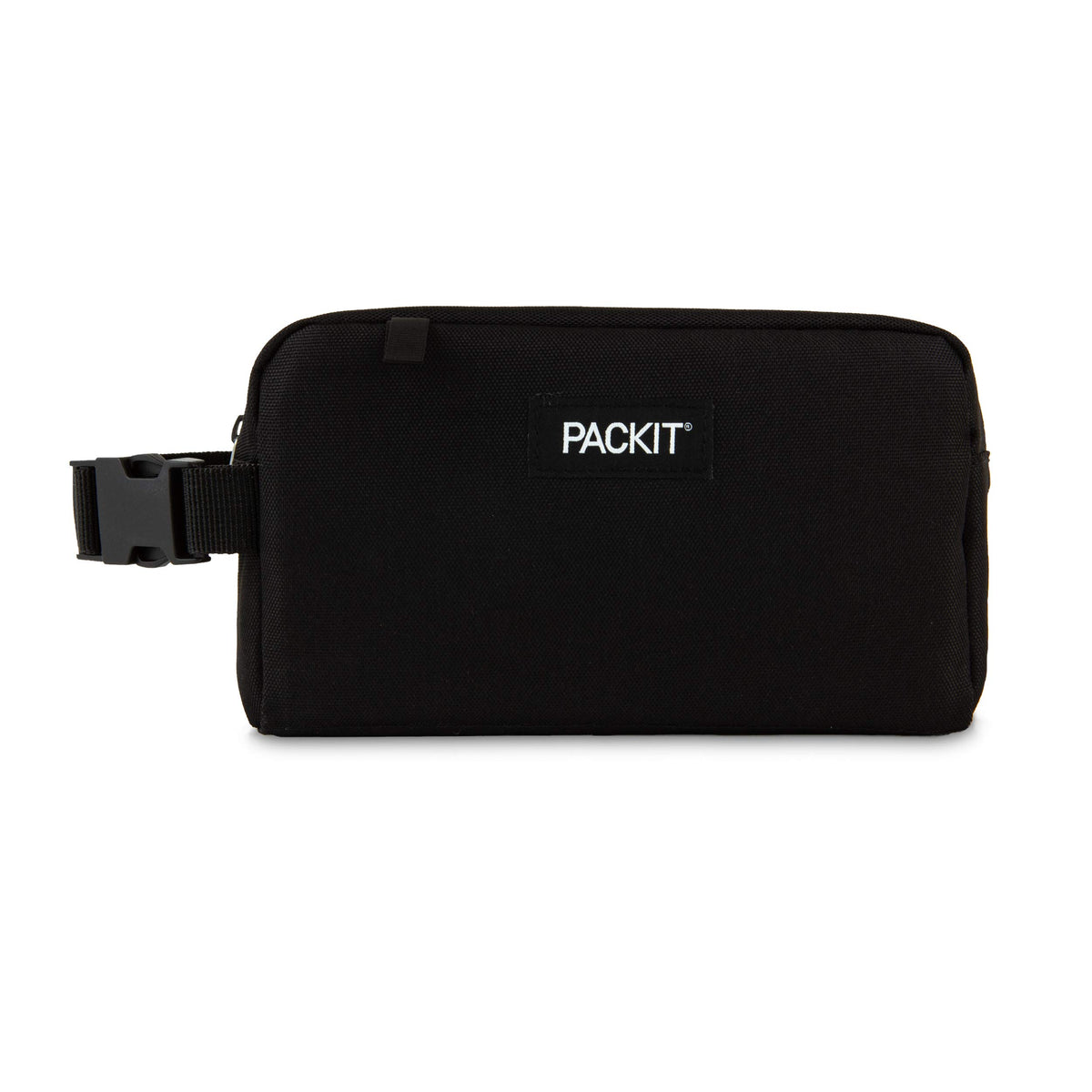 Packit Freezable Snack Box, Black, Built With Ecofreeze Technology, Collapsible, Reusable, Zip Closure With Buckle Handle, Perfe