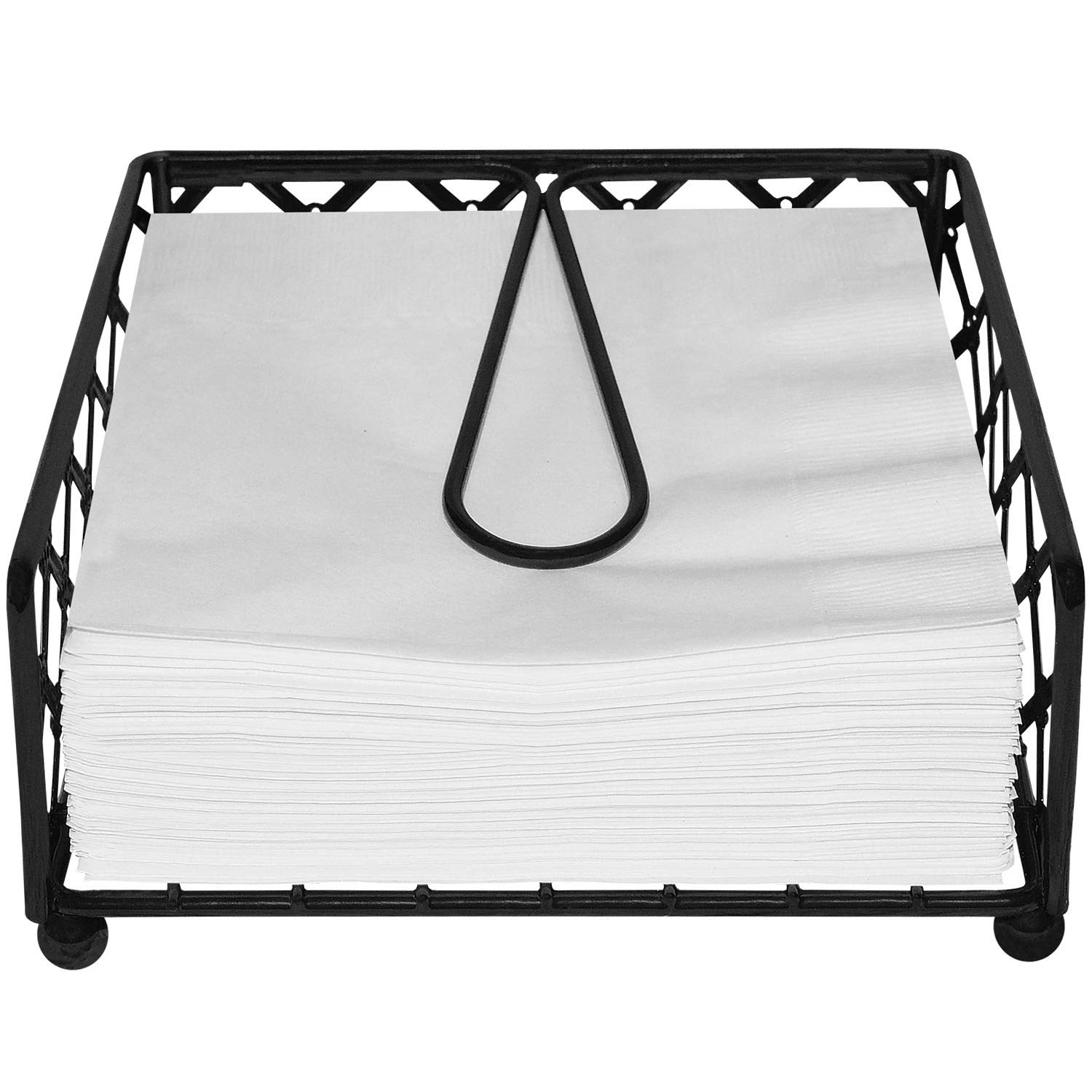Blue Donuts Lattice Collection Napkin Holder - Napkin Holders For Tables, Dining Table Napkin Holders For Kitchen, Flat Napkin H