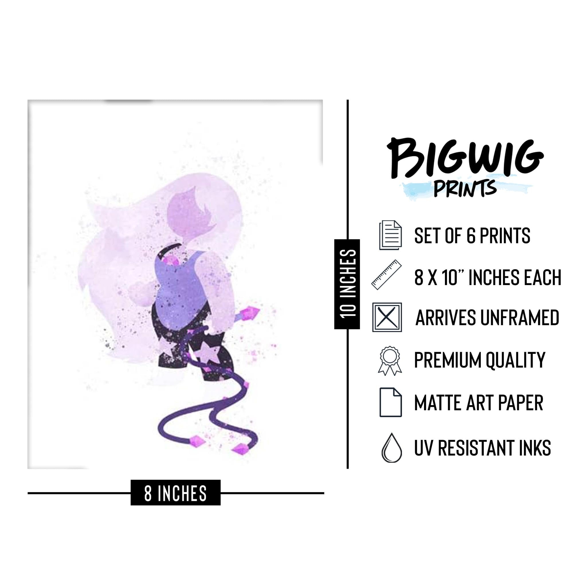 Bigwigprints Steven Universe Poster - Steven Universe Merch, Peridot, Pearl, Garnet, Amethyst And Lapis Lazuli, Steven Universe