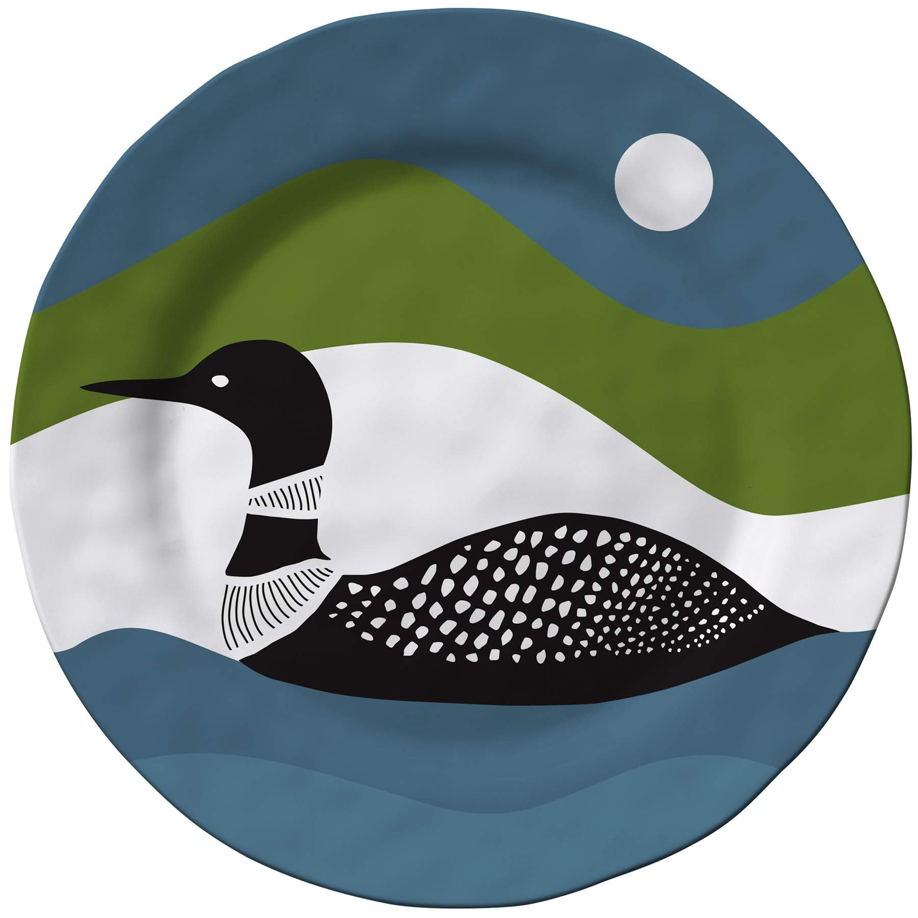 Merritt Loons By Kate Nelligan 11.5-Inch Melamine Dinner Plate, Set Of 6