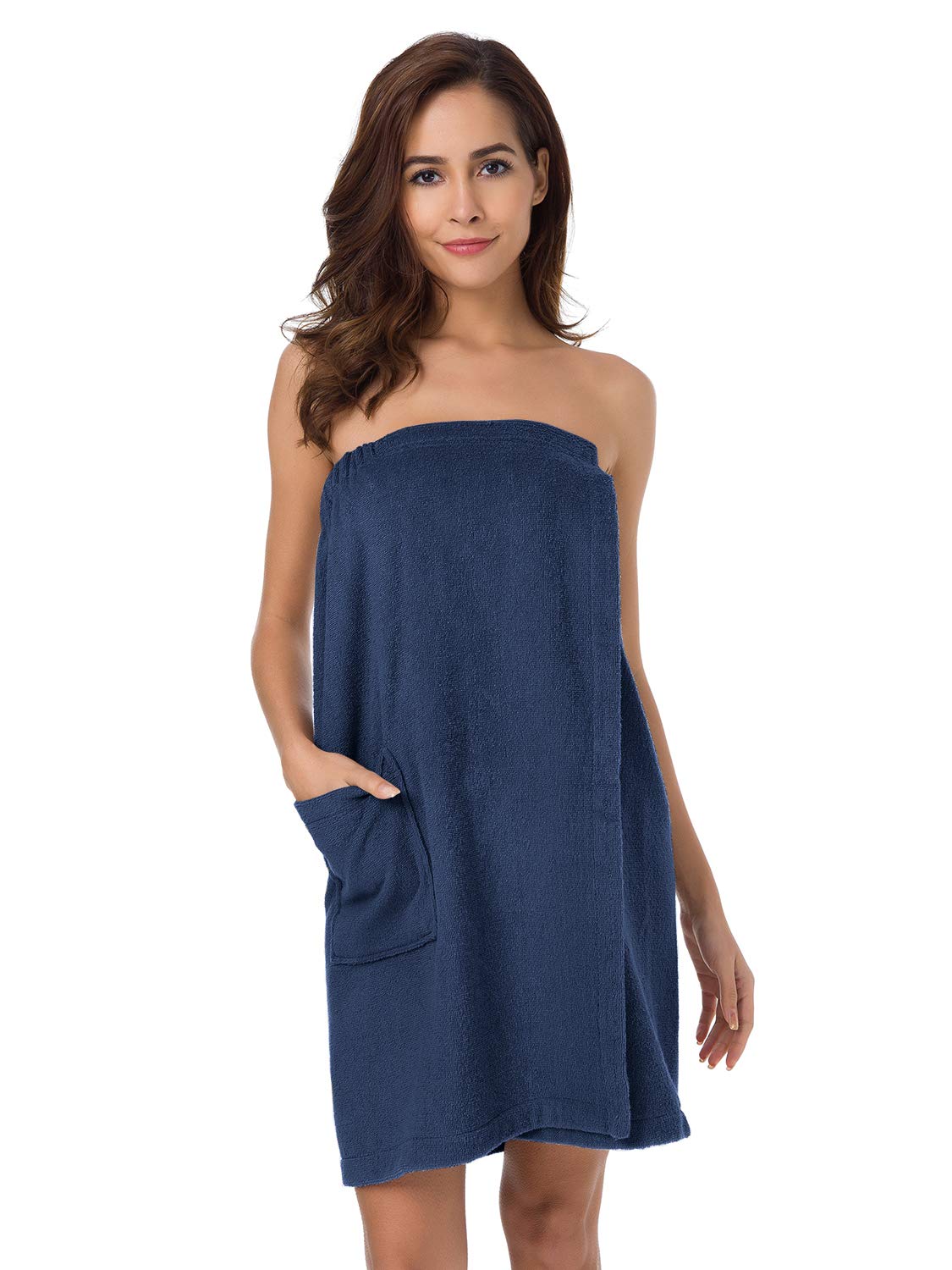Sioro Towel Wrap For Women Towel Bath Wraps Robe Shower Spa Bathrobes Dress With Adjustable Closure & Pockets