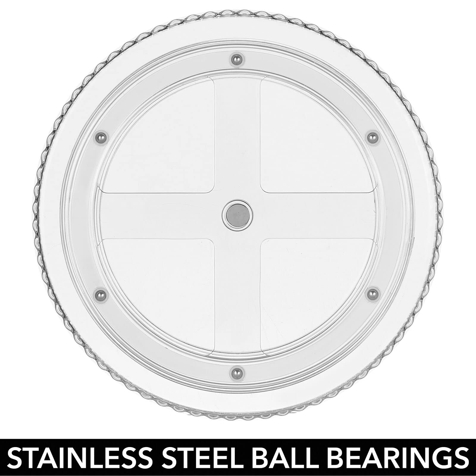 Mdesign Fluted Lazy Susan Turntable Plastic Spinner For Kitchen And Bathroom Cabinet, Cupboard, Or Countertop Organizing - Rotat